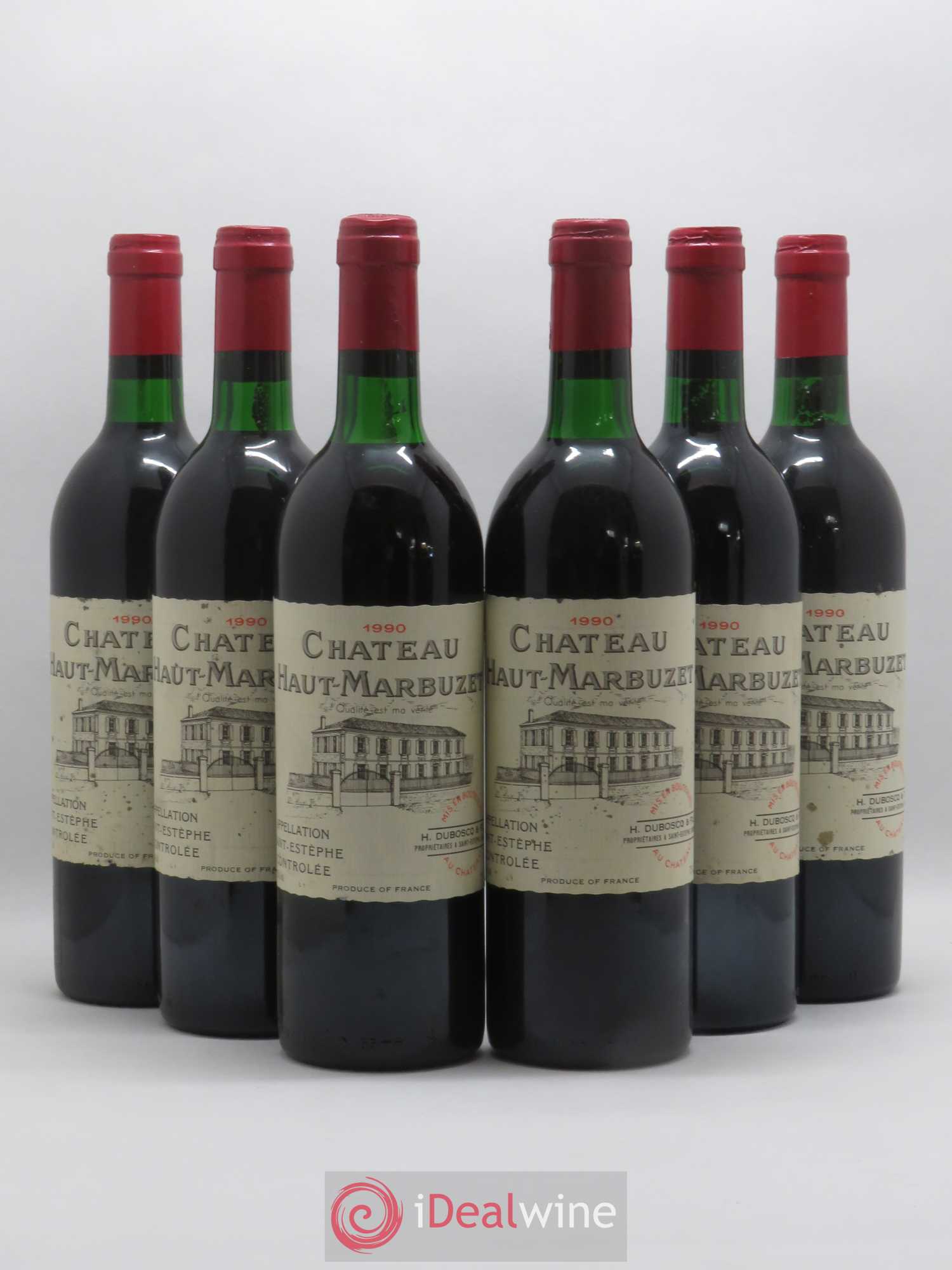 Château Haut Marbuzet 1990 - Lot de 6 bouteilles - 0