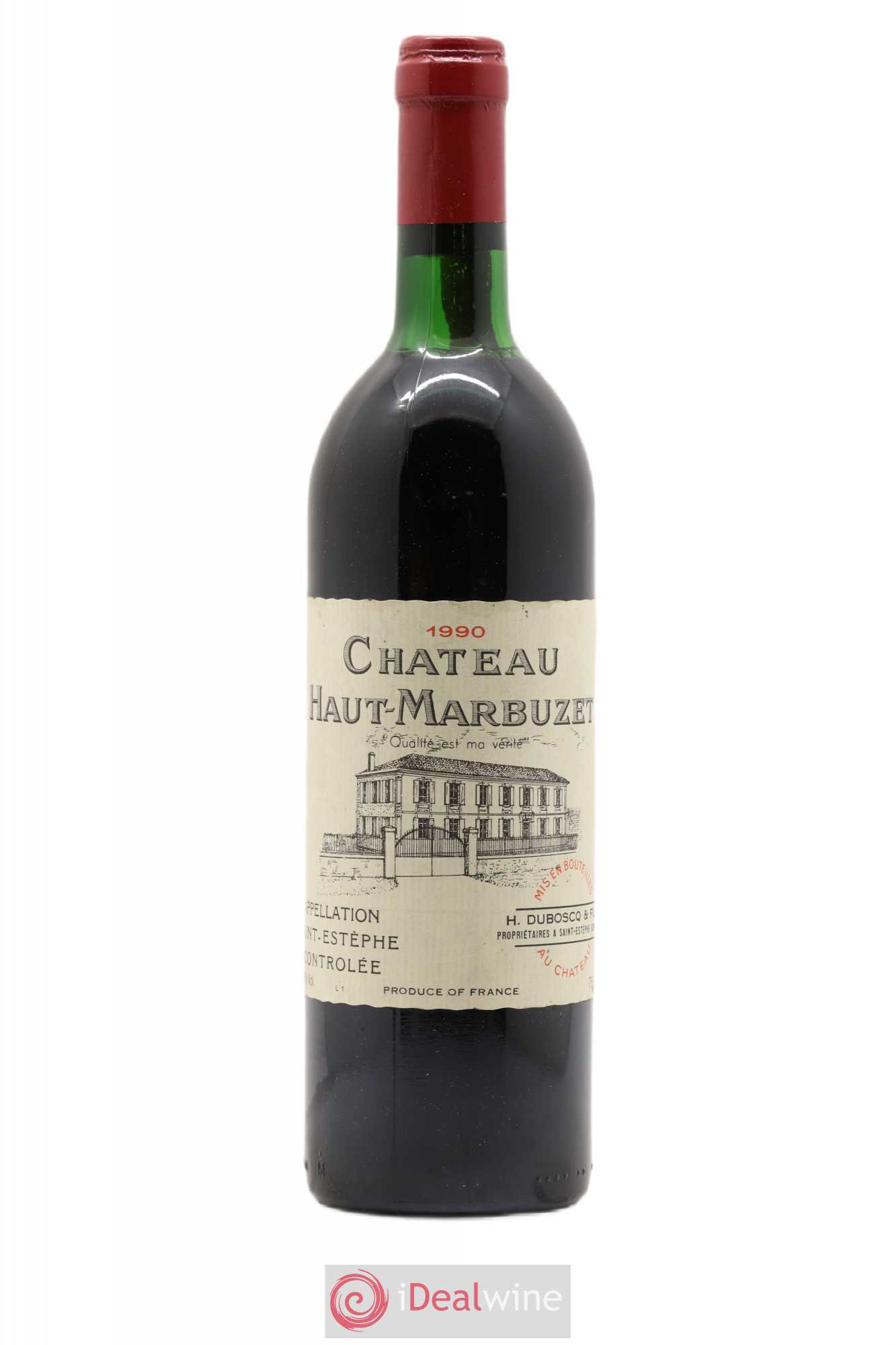 Château Haut Marbuzet 1990 - Lot de 1 bouteille - 0