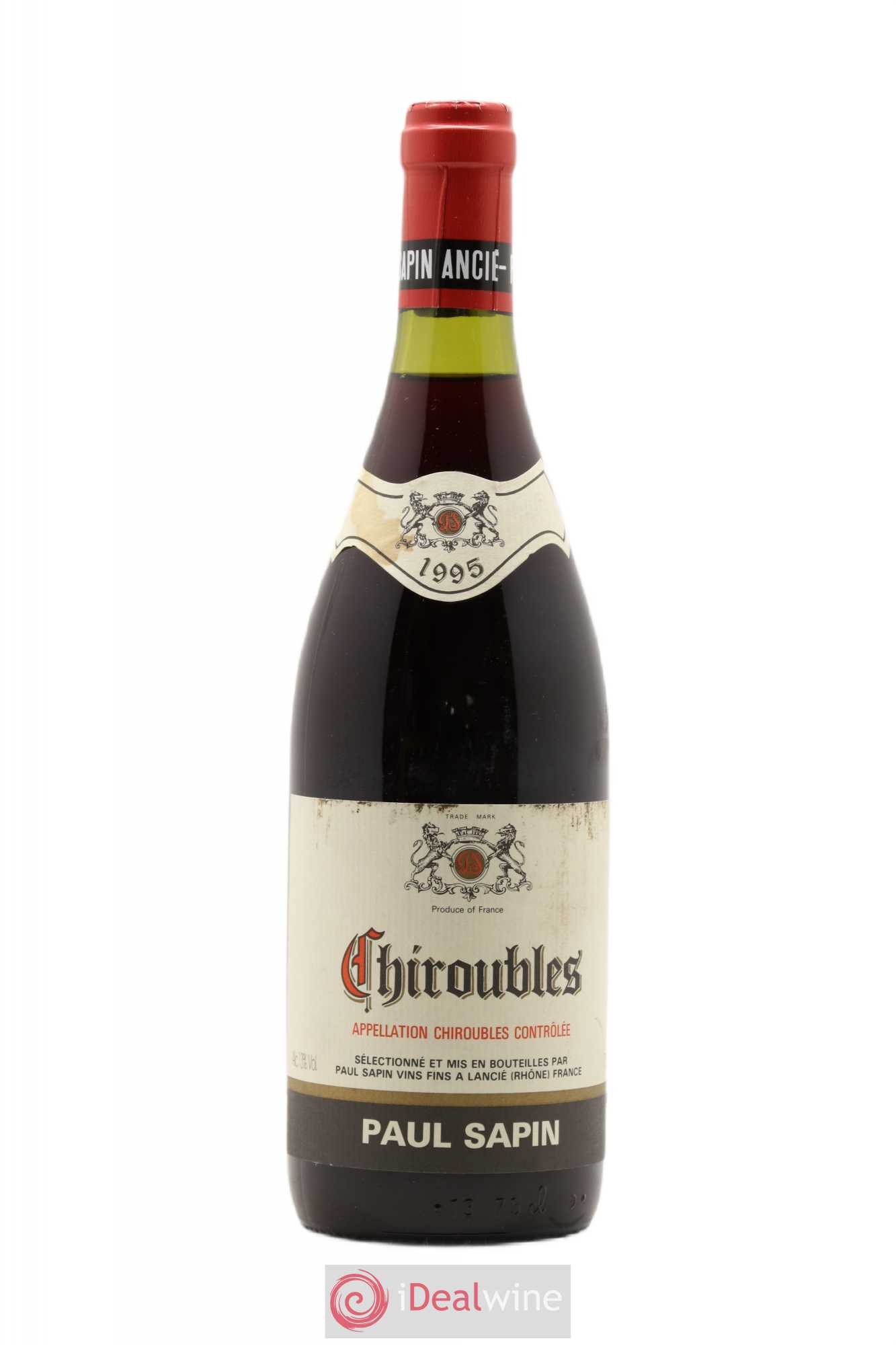 Chiroubles Paul Sapin (sans prix de réserve) 1995 - Posten von 1 Flasche - 0