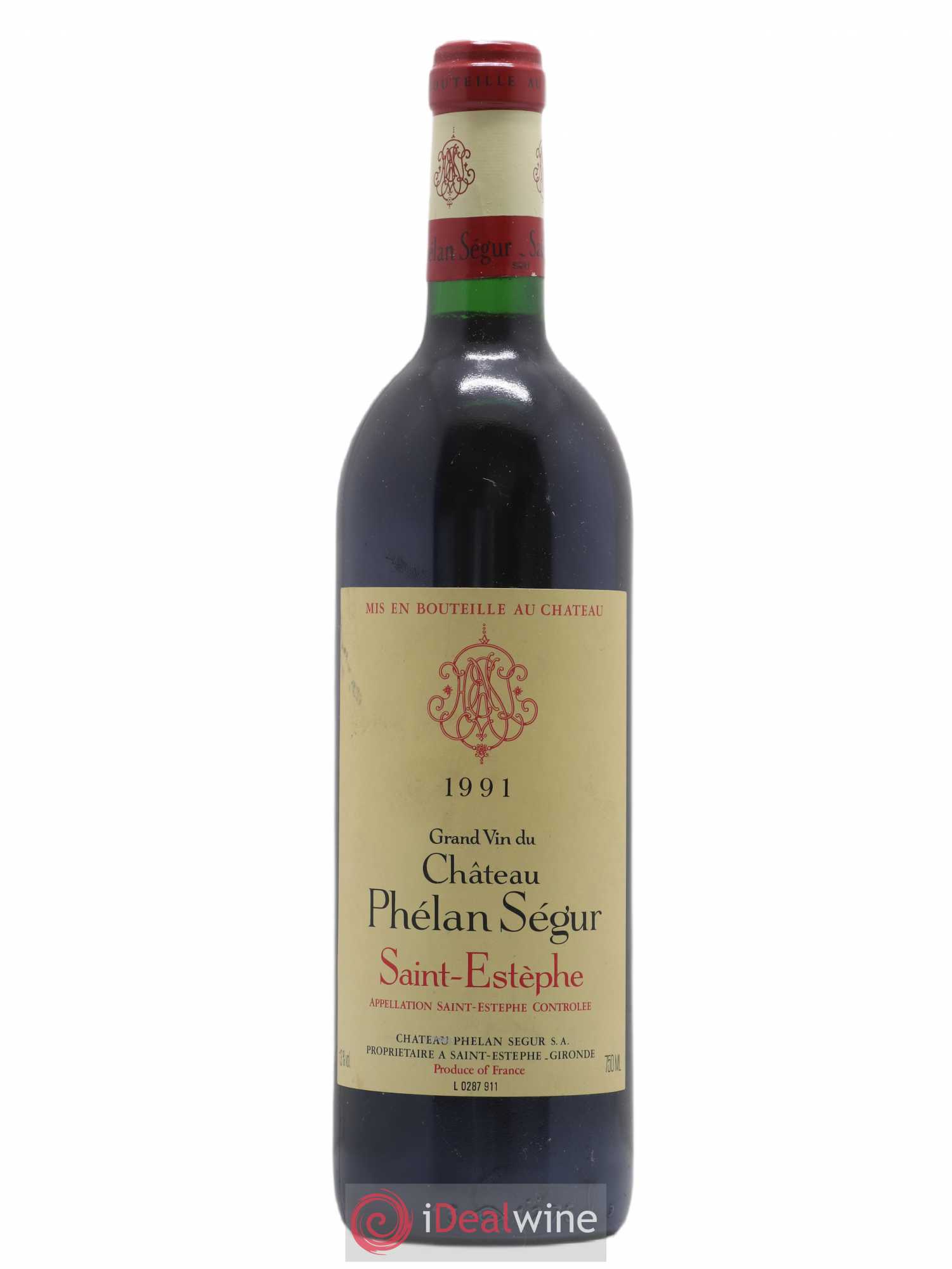 Château Phélan Ségur 1991 - Lot de 1 bouteille - 0