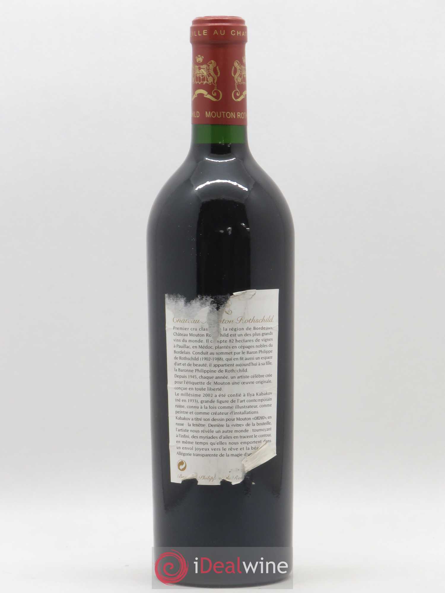 Château Mouton Rothschild 1er Grand Cru Classé 2002 - Lot de 1 bouteille - 1