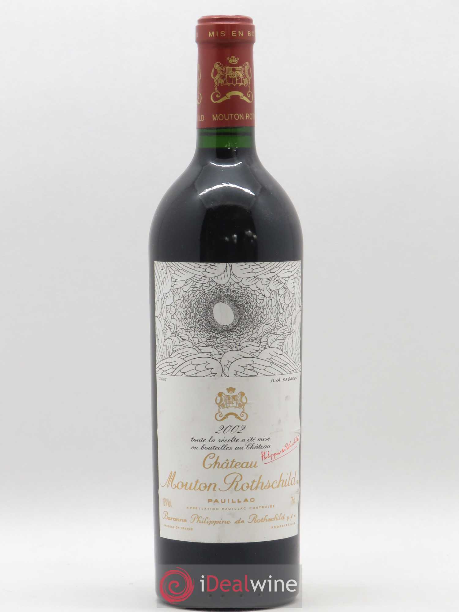 Château Mouton Rothschild 1er Grand Cru Classé 2002 - Lot de 1 bouteille - 0