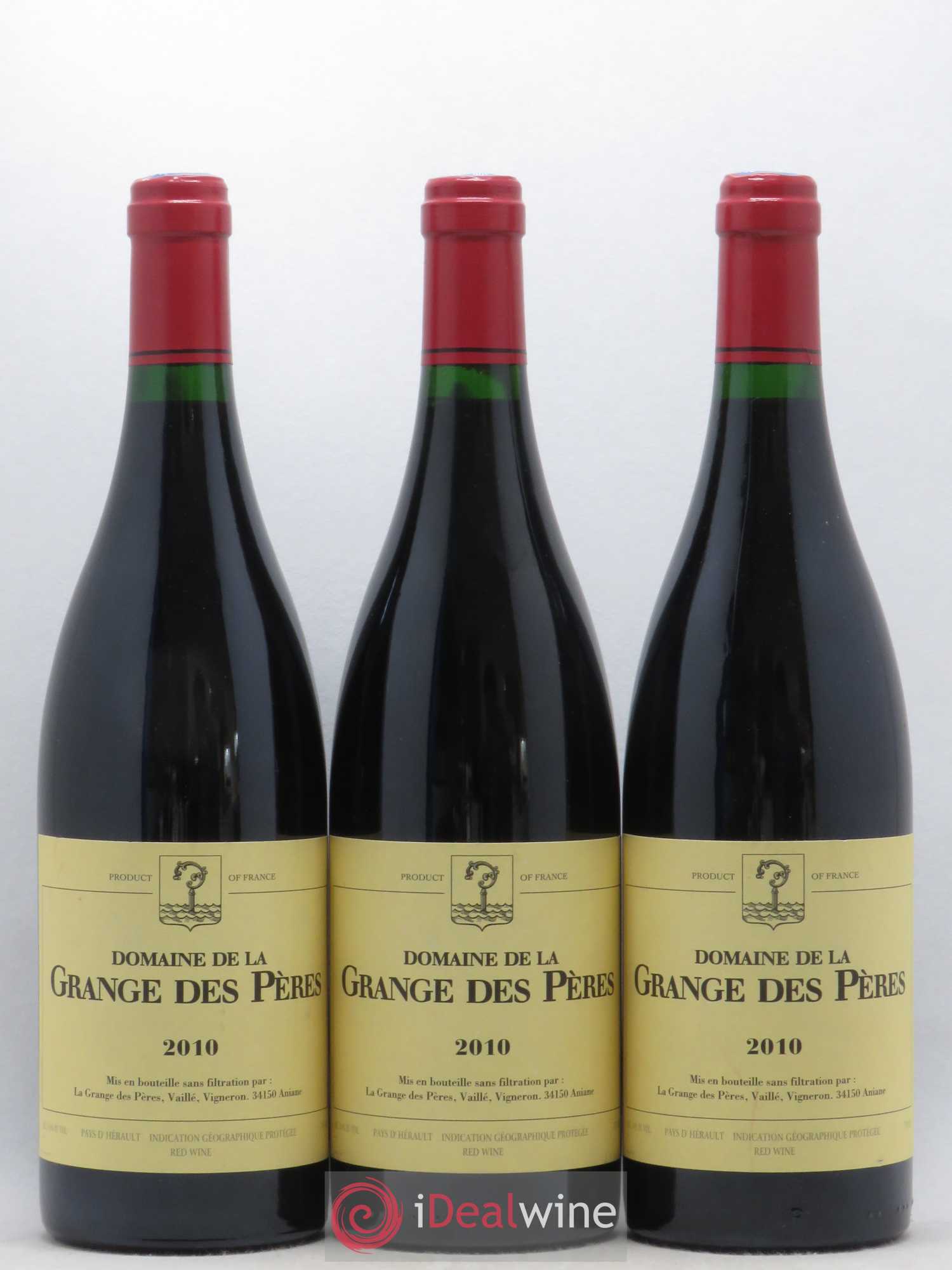 Pays d'Hérault Grange des Pères Laurent Vaillé 2010 - Lot de 3 bouteilles - 0