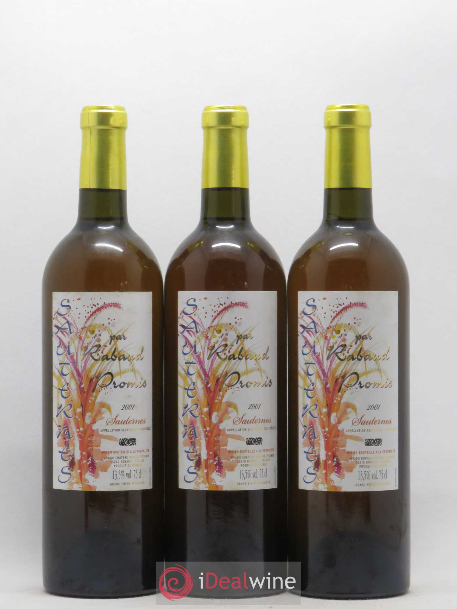 Sauternes par Rabaud Promis 2001 - Lot de 6 bouteilles - 2