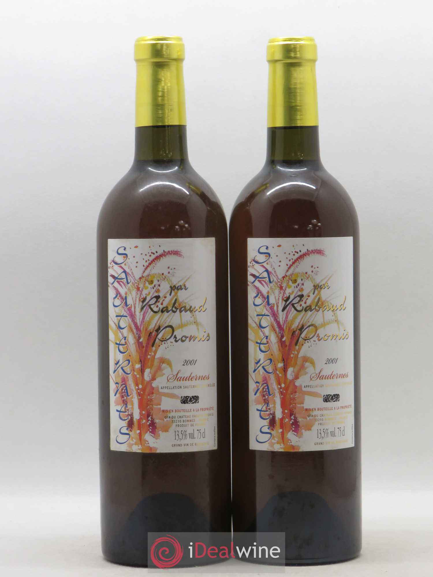 Sauternes Sauternes by Rabaud Promis 2001 - Lot de 2 bouteilles - 0