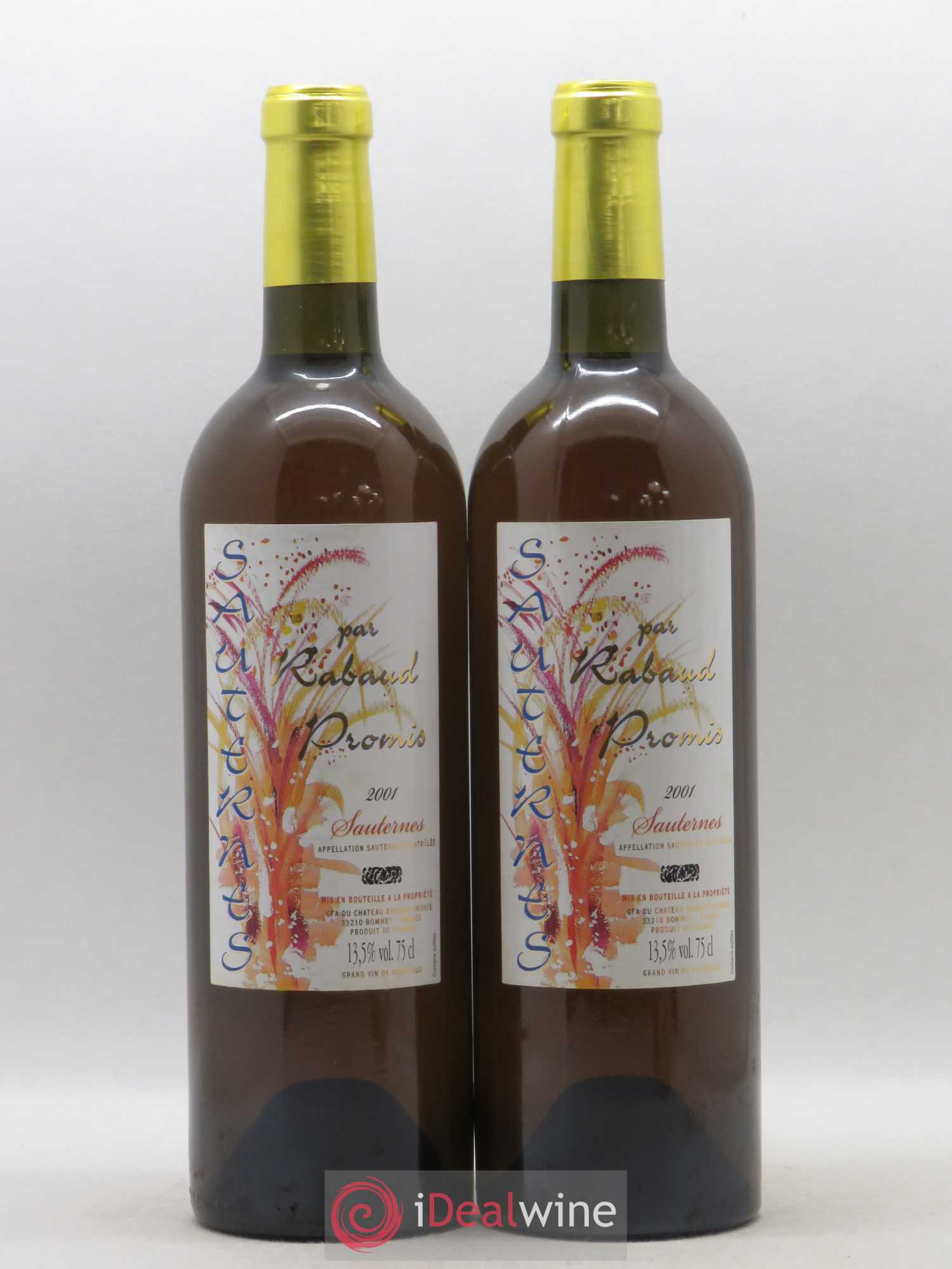 Sauternes Sauternes by Rabaud Promis 2001 - Lot de 2 bouteilles - 0