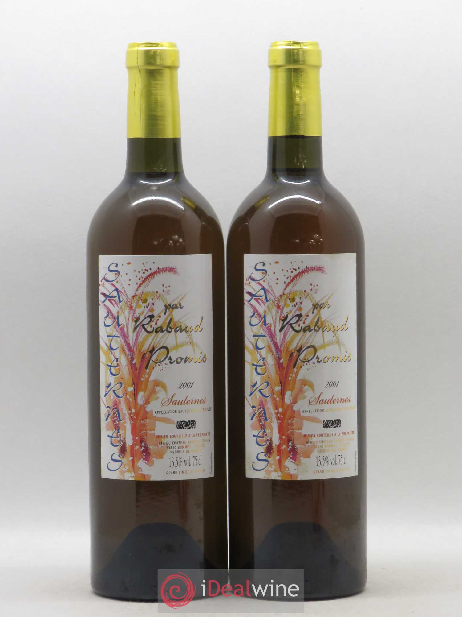 Sauternes Sauternes by Rabaud Promis 2001 - Lot de 2 bouteilles - 0