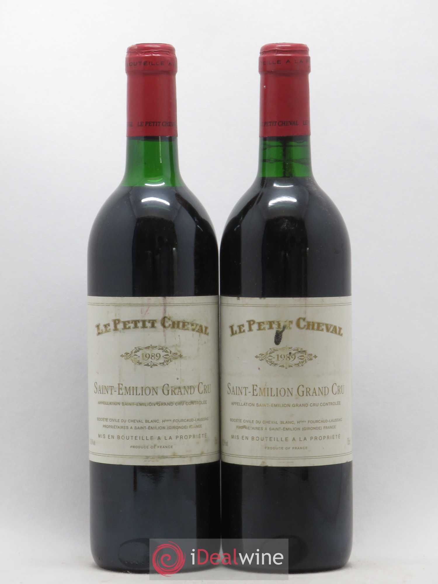 Le Petit Cheval Second Vin 1989 - Lot de 2 bouteilles - 0