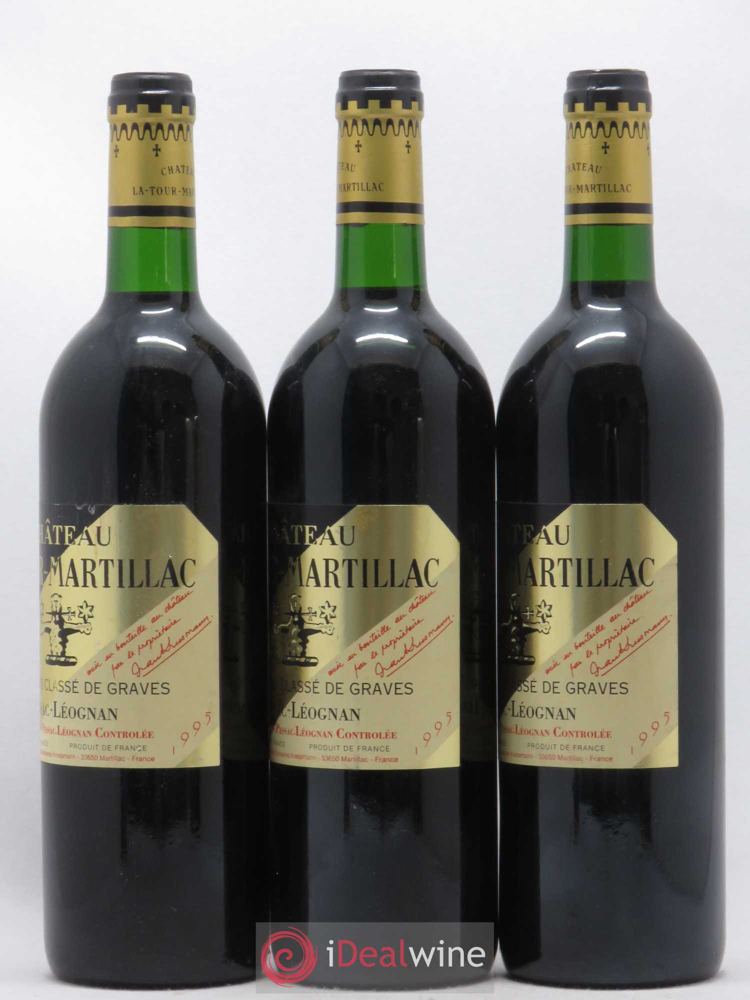Château Latour-Martillac Cru Classé de Graves 1995 - Lot de 3 bouteilles - 1