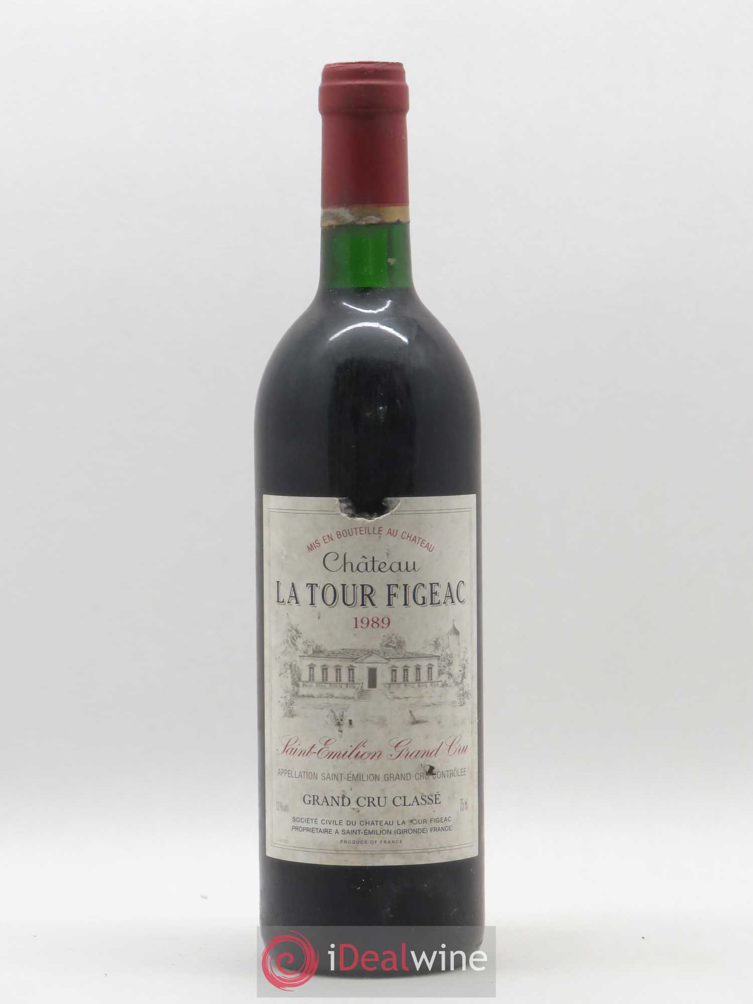 Château la Tour Figeac Grand Cru Classé 1989 - Lot de 1 bouteille - 0