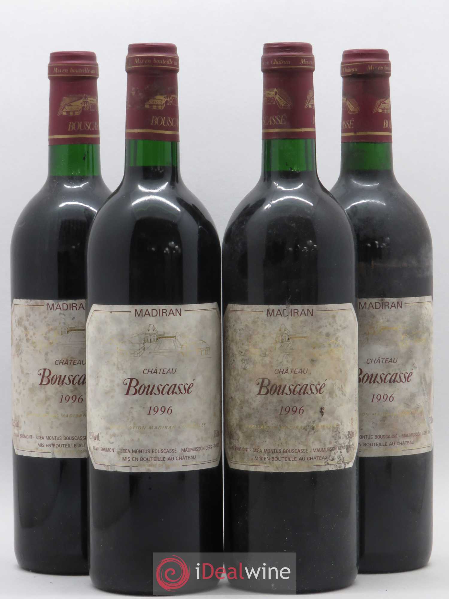 Madiran Château Bouscassé Alain Brumont 1996 - Lot de 4 bouteilles - 0