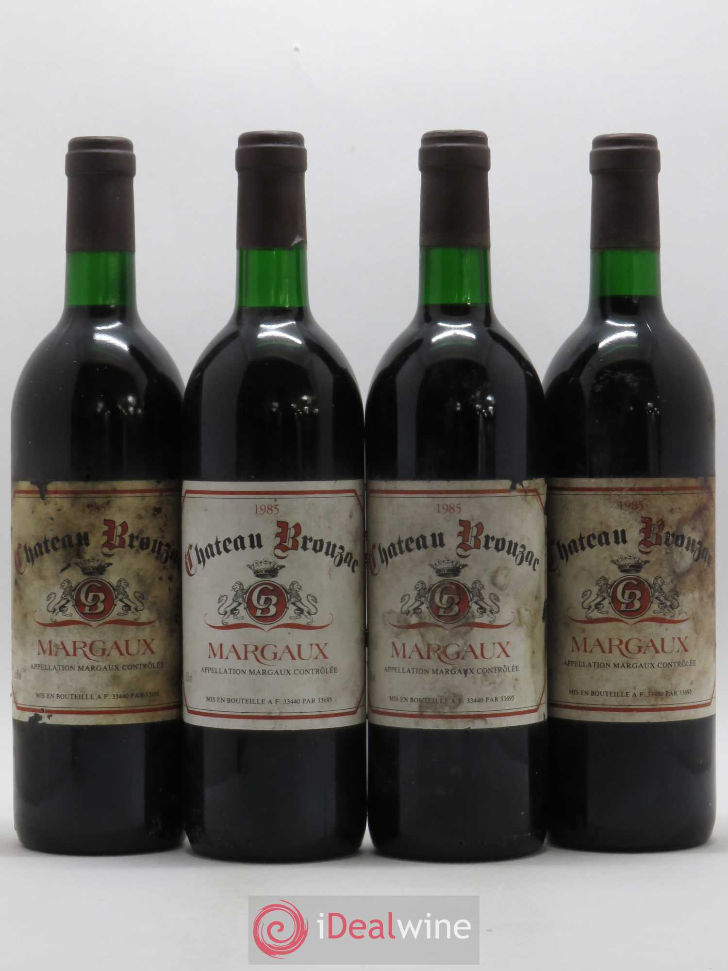 Bordeaux Margaux Brouzac (sans prix de réserve) 1985 - Posten von 4 Flaschen - 0