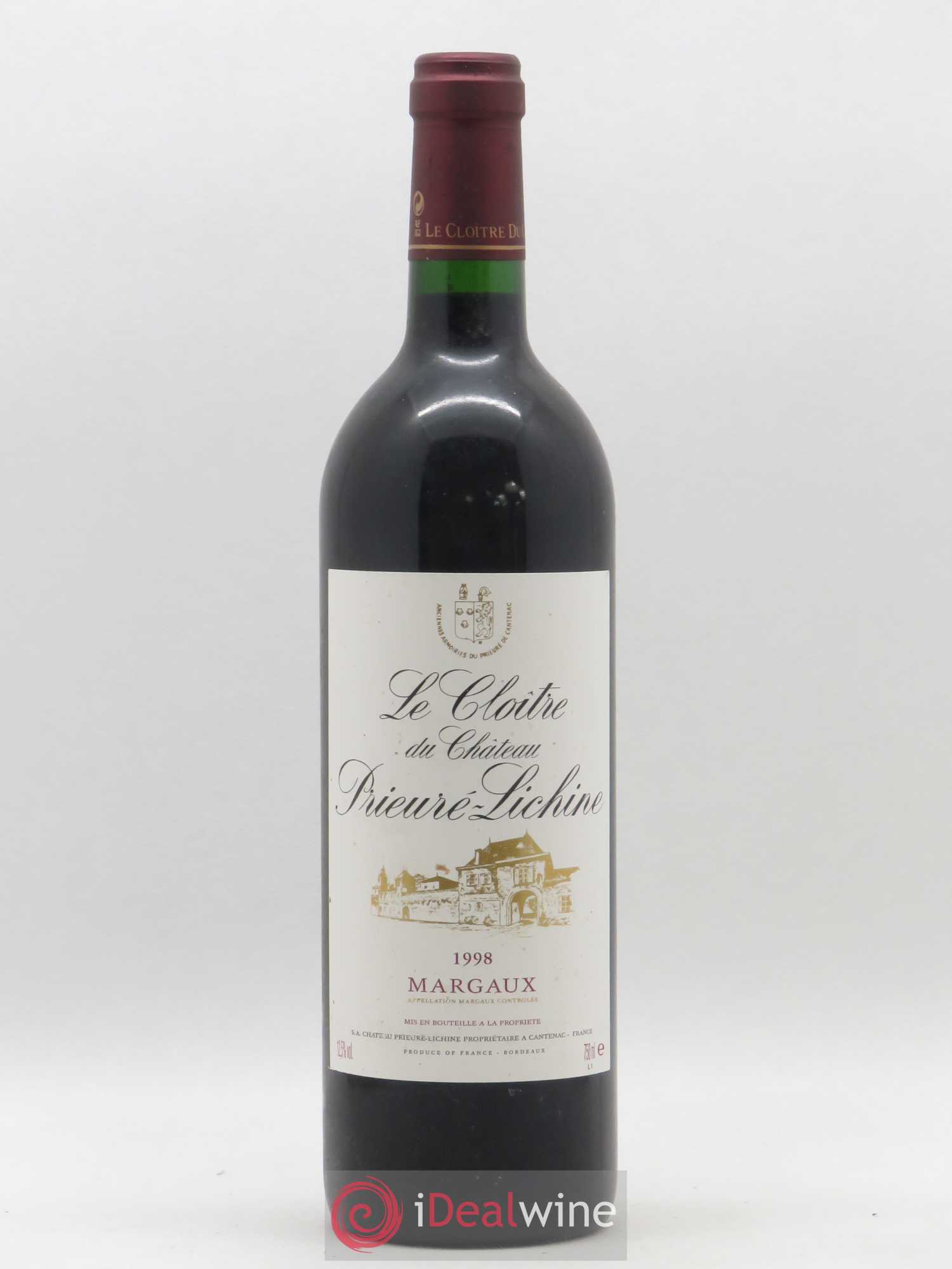 Cloître de Prieuré Lichine 1998 - Lot de 1 bouteille - 0