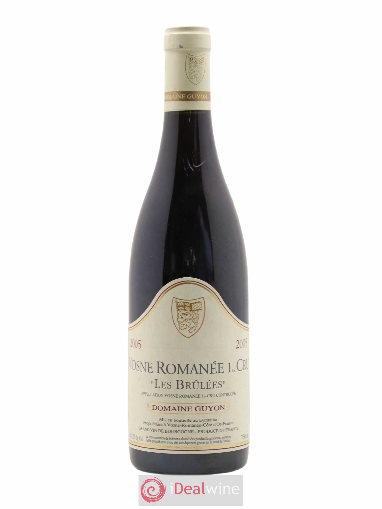 Vosne-Romanée 1er Cru Les Brulées Guyon (Domaine) 2005 - Lot de 1 bouteille - 0