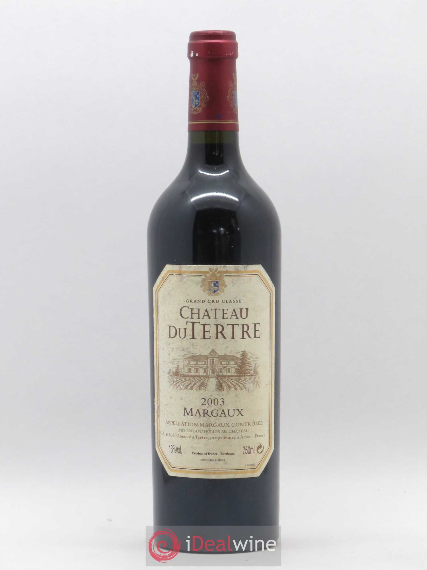 Château du Tertre 5ème Grand Cru Classé 2003 - Lot de 1 bouteille - 0