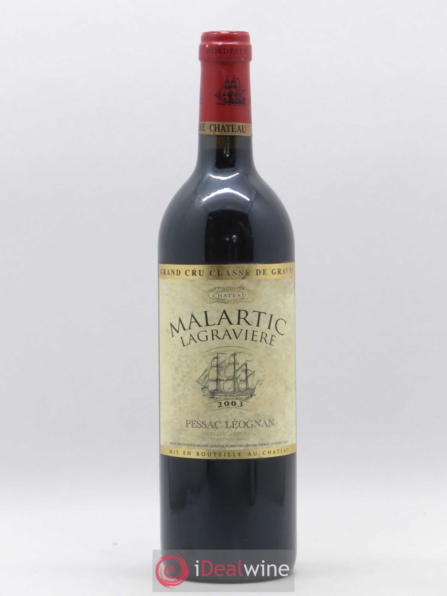 Château Malartic-Lagravière Cru Classé de Graves 2003 - Lot de 1 bouteille - 0