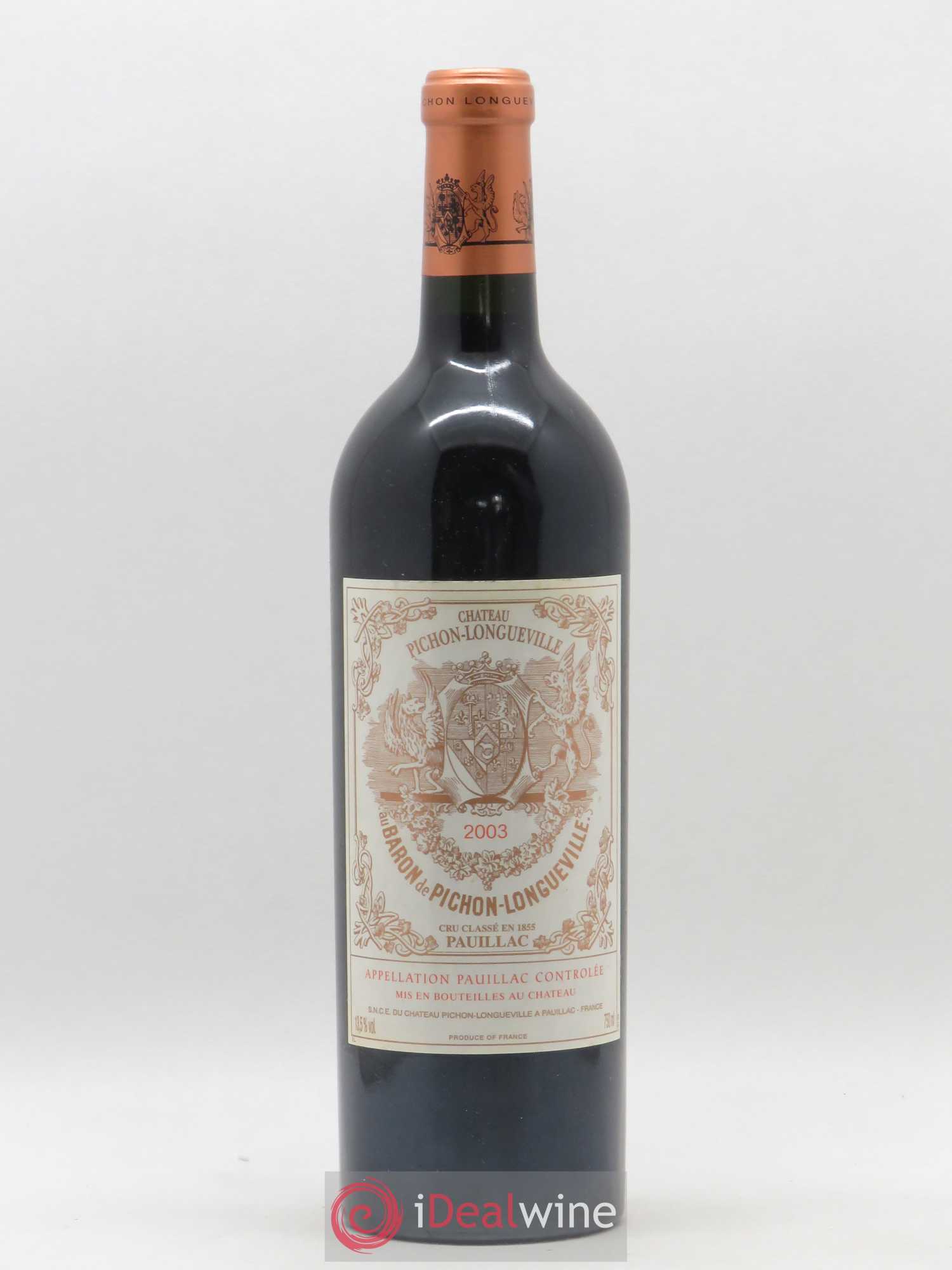 Pichon Longueville Baron 2ème Grand Cru Classé 2003 - Lot de 1 bouteille - 0