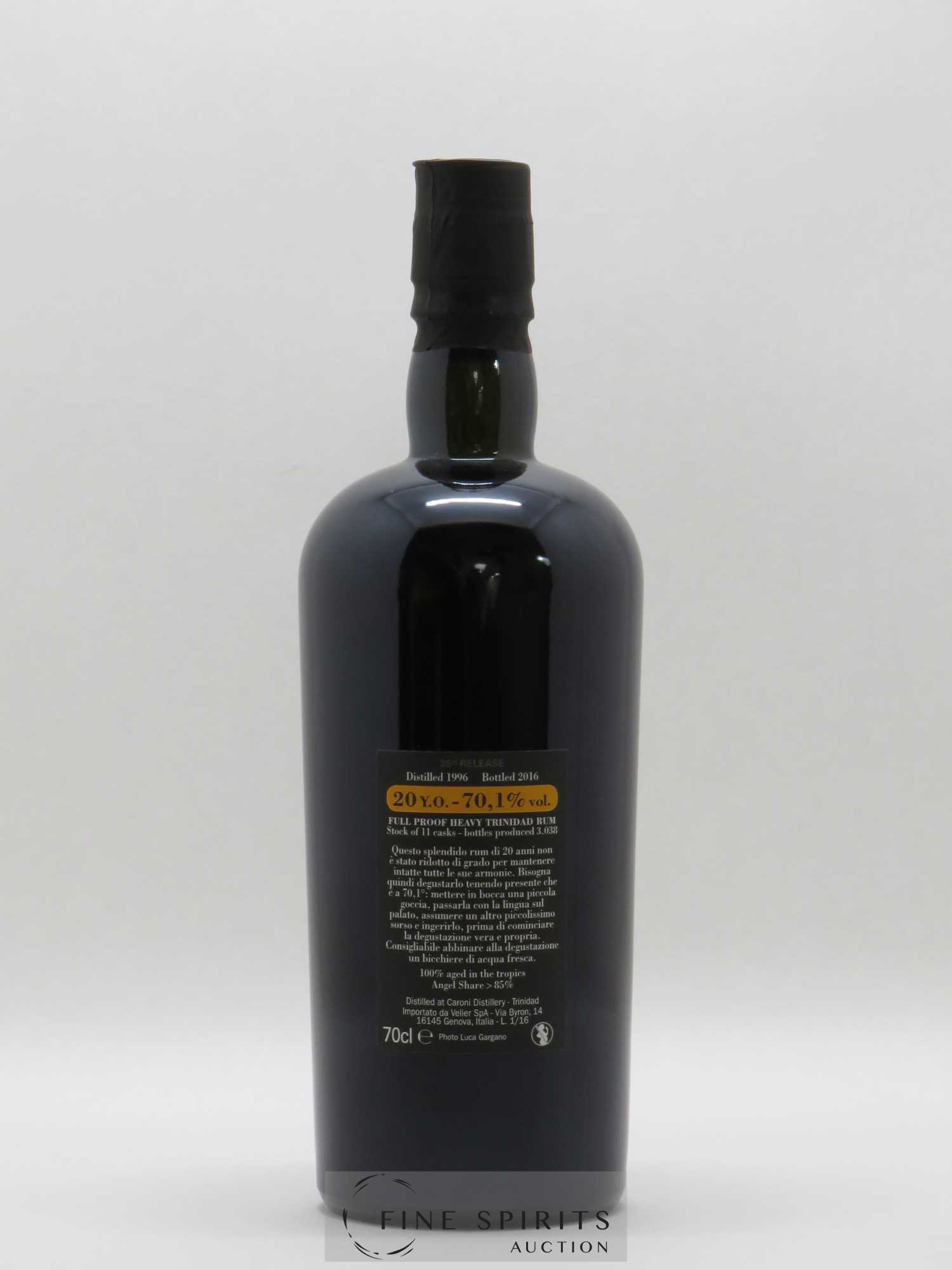 Caroni 20 years 1996 Velier Trespassers 35th Release - 3038 bottles - bottled 2016 Full Proof - Lot de 1 bouteille - 1