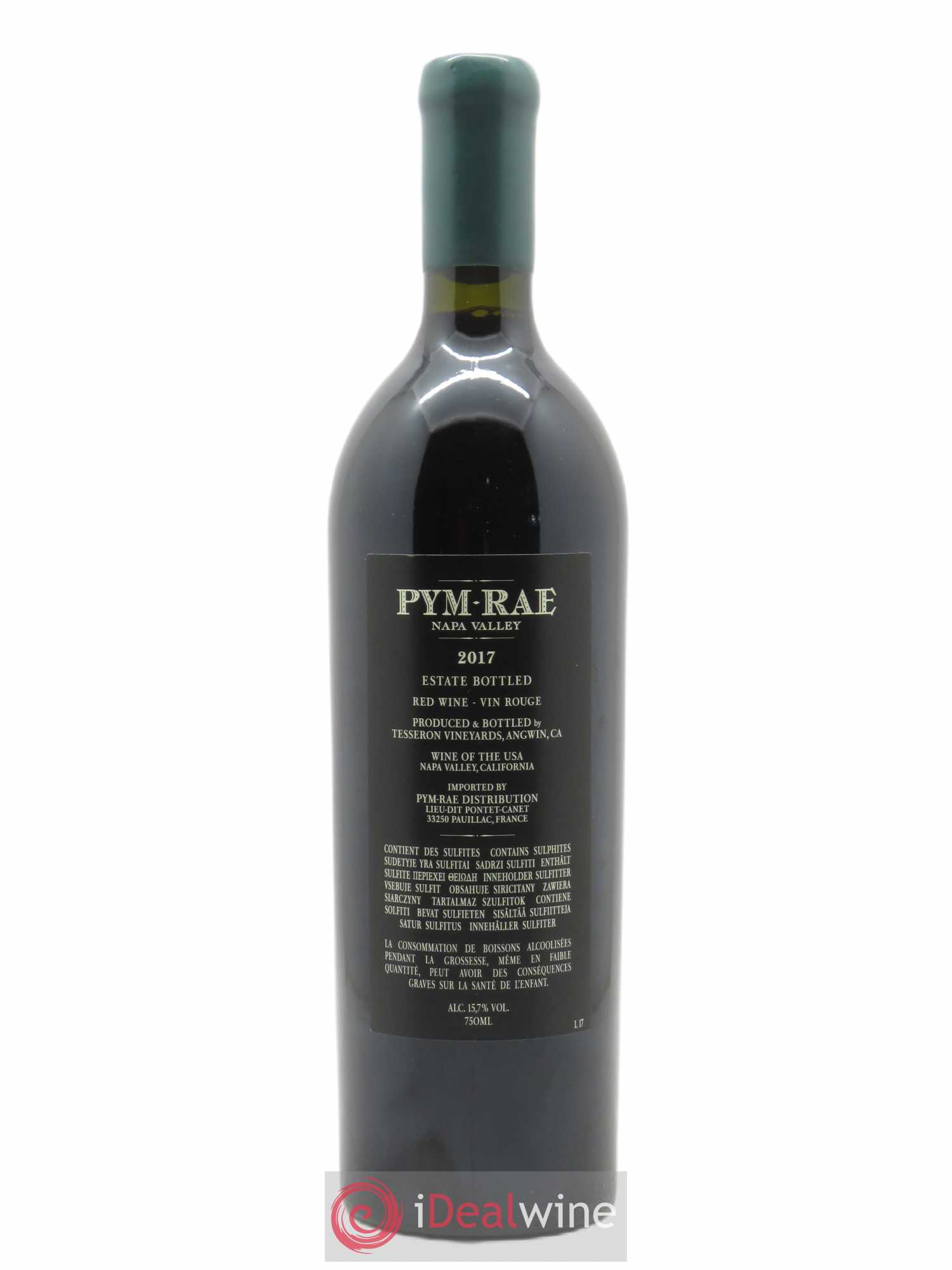 Napa Valley Pym Rae 2017 - Lot de 1 bouteille - 1