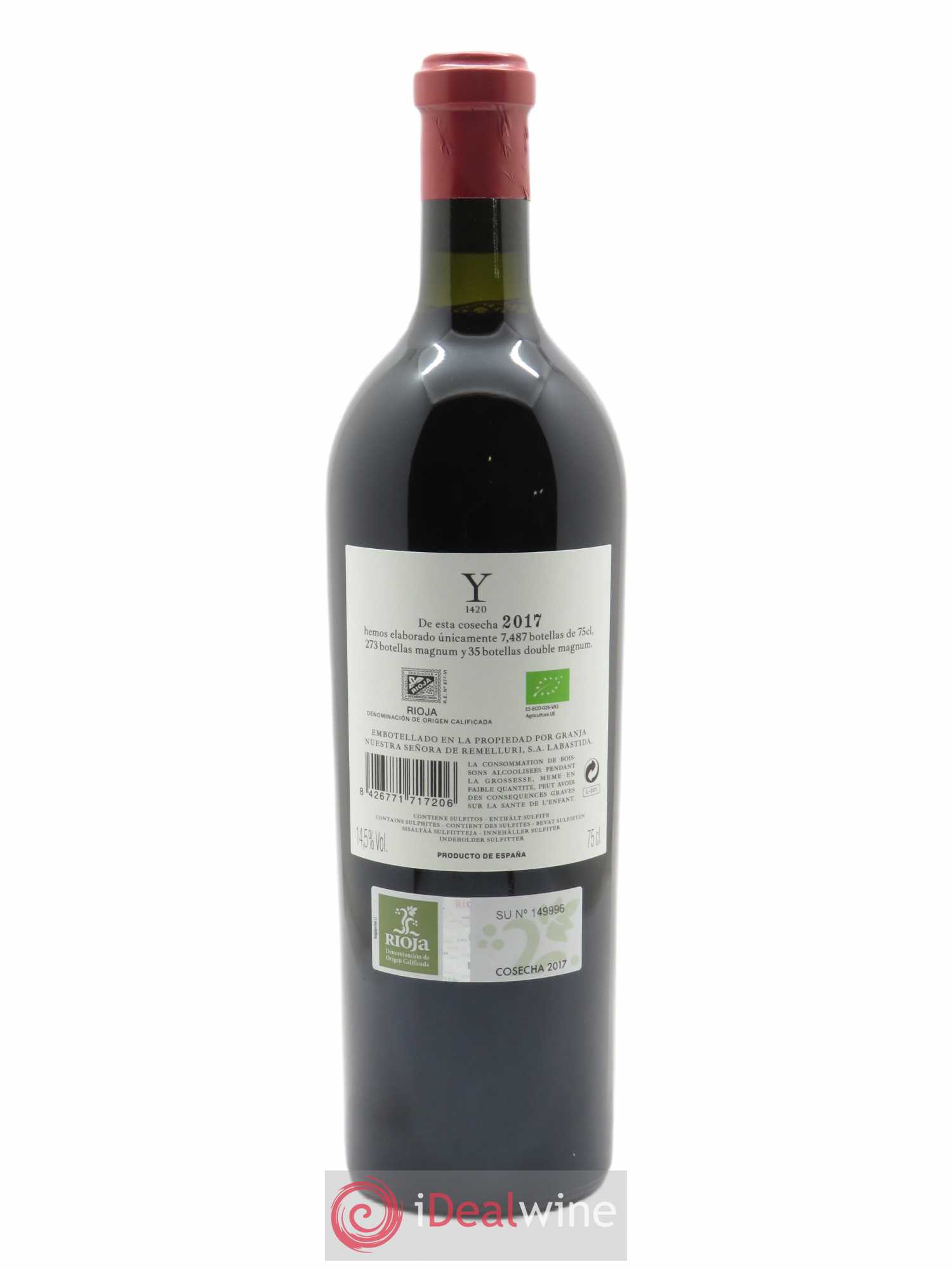 Rioja Yjar Telmo Rodriguez 2017 - Lot de 1 bouteille - 1