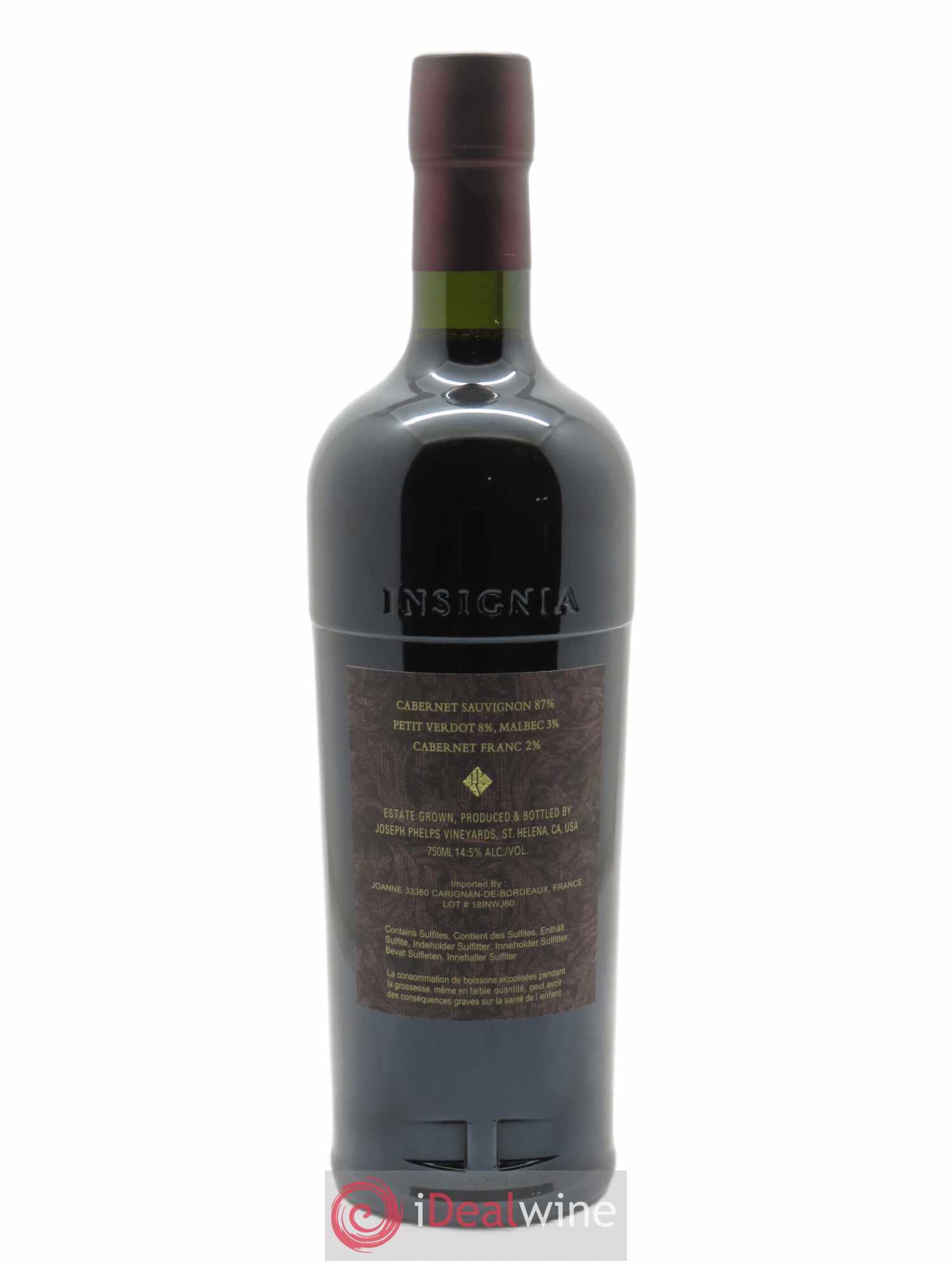 Napa Valley Insignia Joseph Phelps 2018 - Lot of 1 bottle - 1