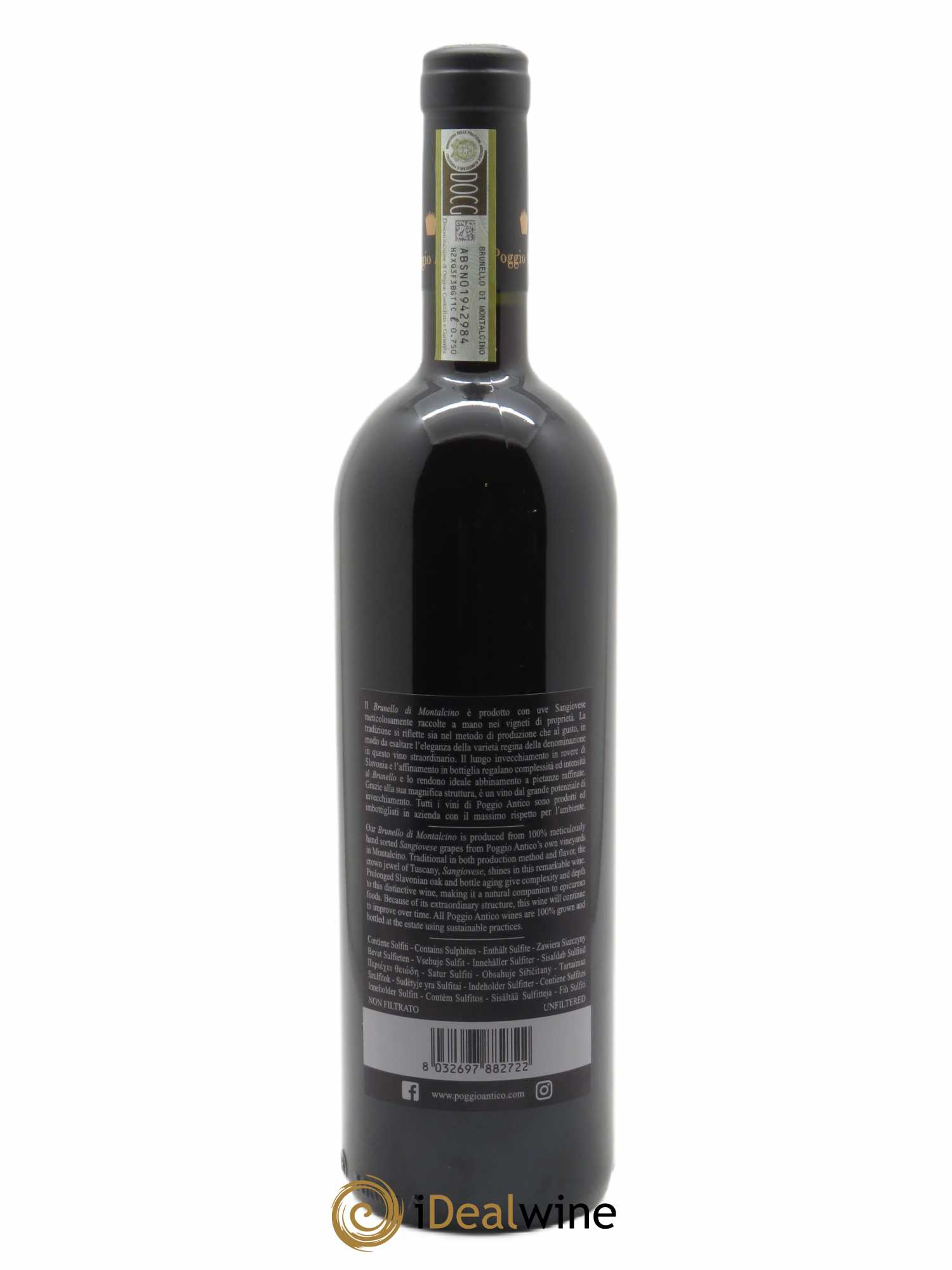 Brunello di Montalcino DOCG Poggio Antico  2017 - Lot de 1 bouteille - 1