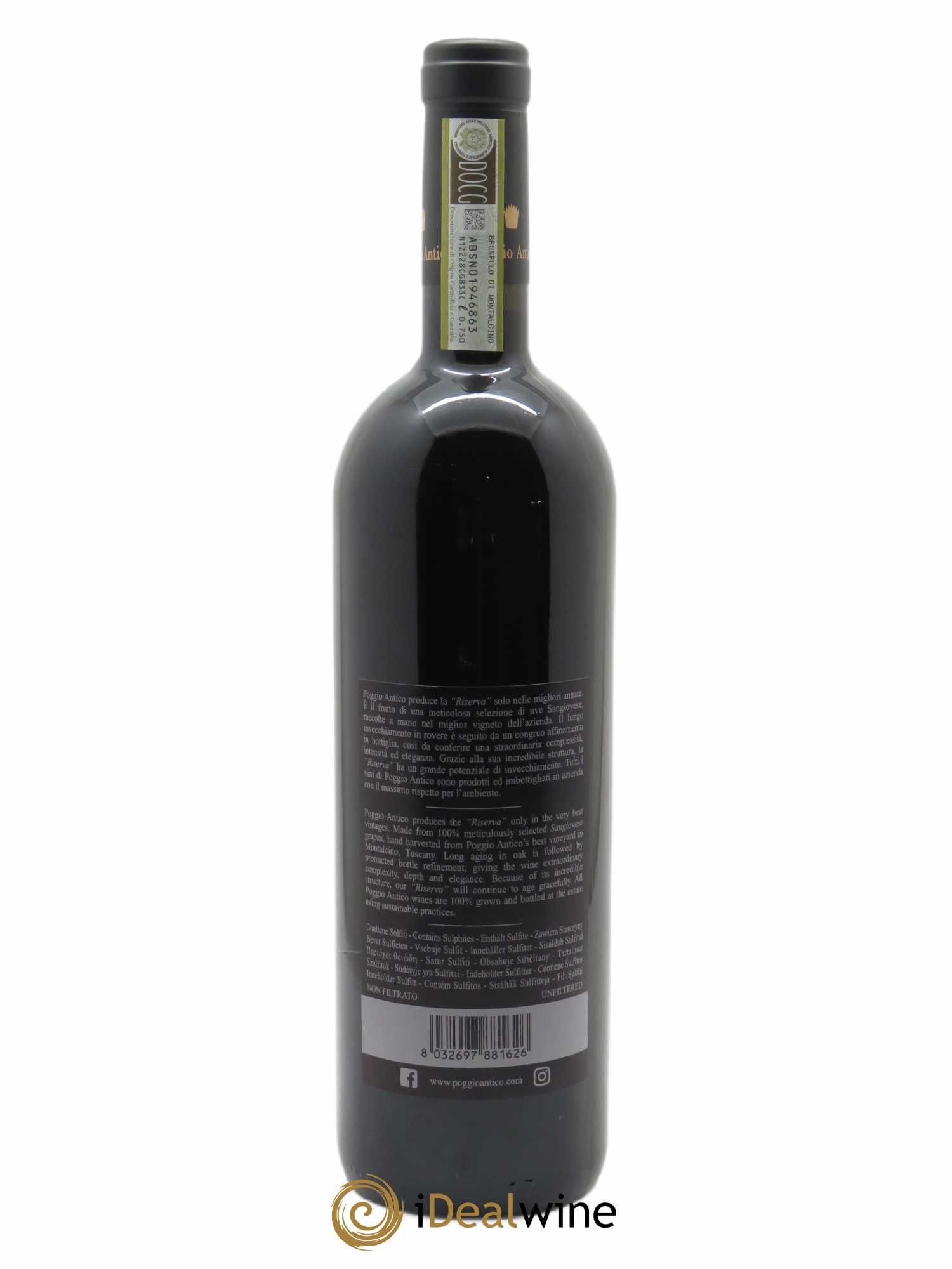 Brunello di Montalcino DOCG Poggio Antico Riserva  2016 - Lot de 1 bouteille - 1