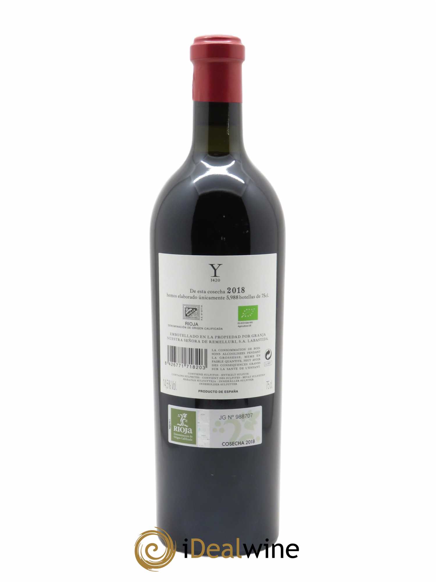 Rioja  Yjar Telmo Rodriguez 2018 - Lot de 1 bouteille - 1