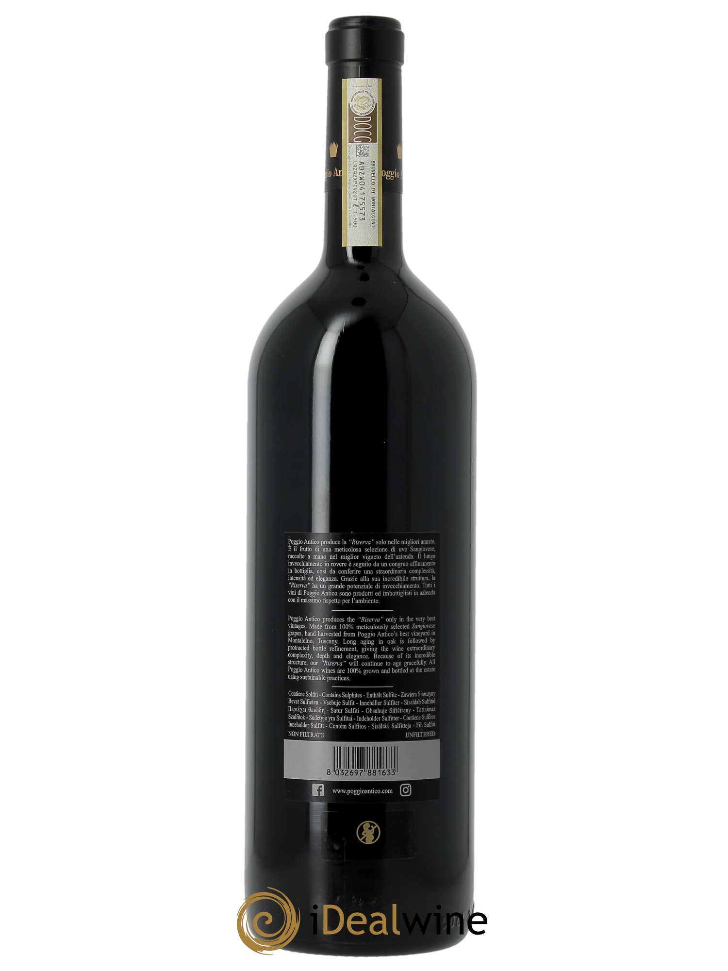 Brunello di Montalcino DOCG Poggio Antico Riserva 2016 - Lot of 1 magnum - 2