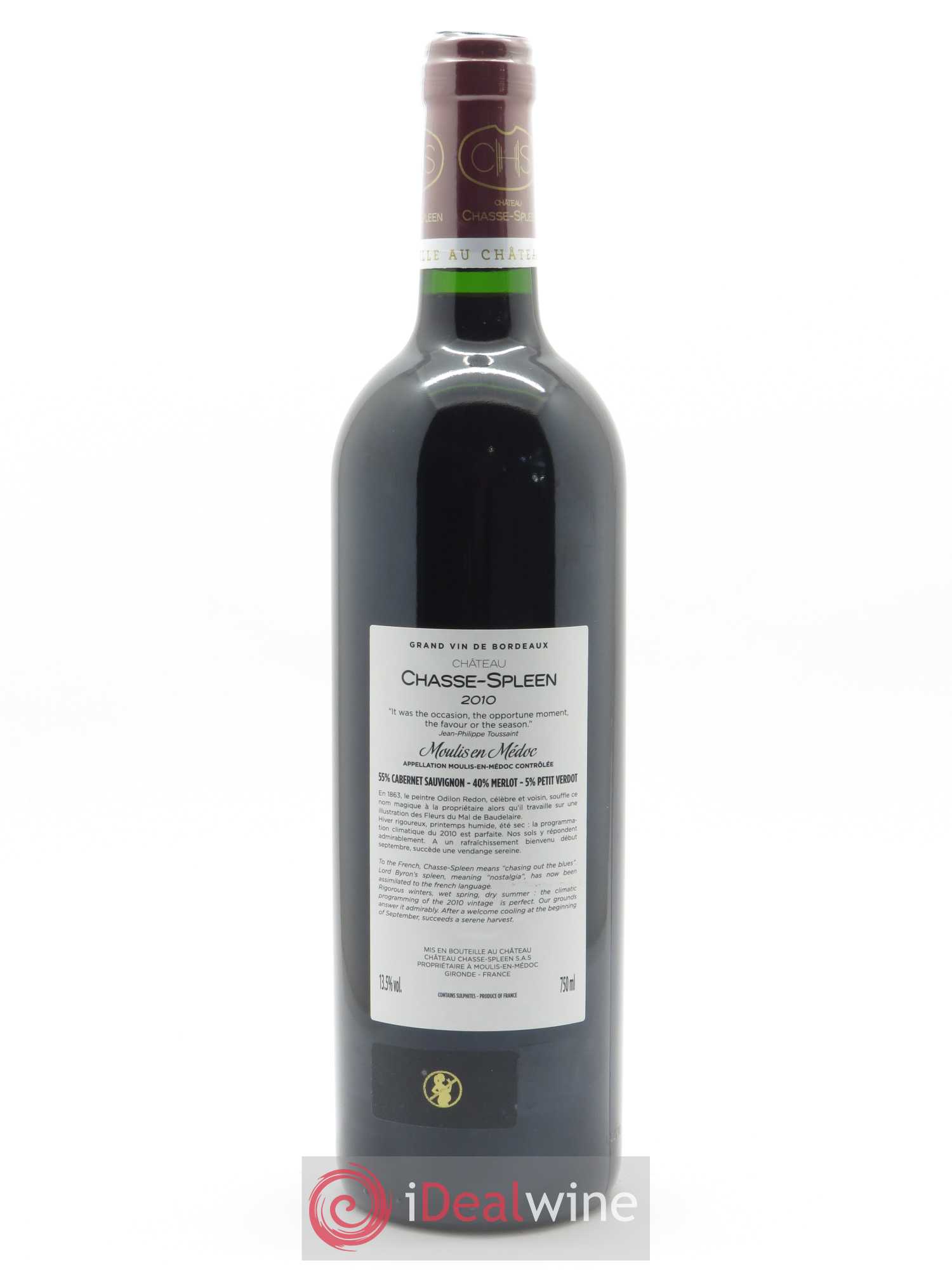 Château Chasse Spleen 2010 - Lot de 1 bouteille - 1