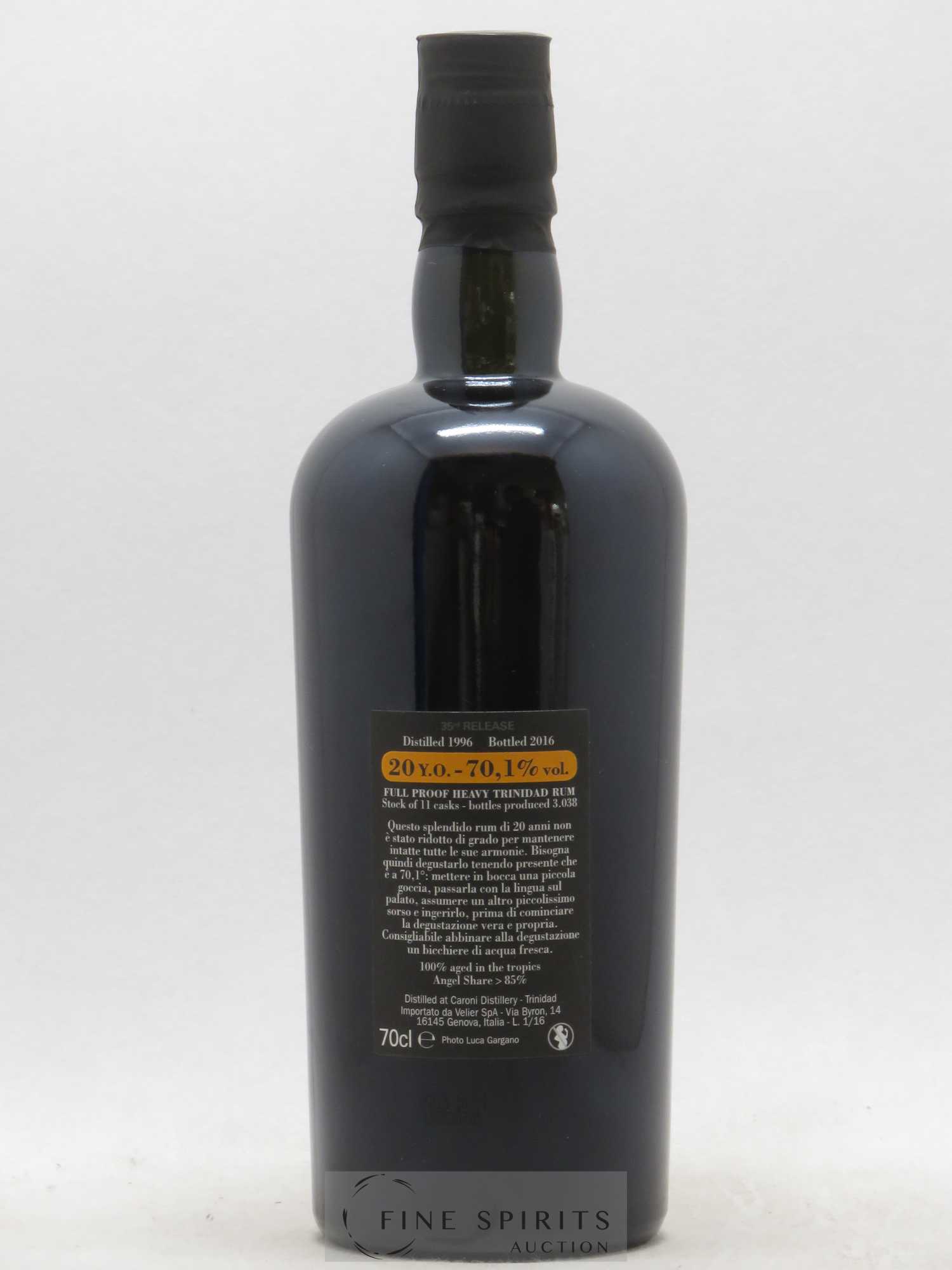Caroni 20 years 1996 Velier Trespassers 35th Release - 3038 bottles - bottled 2016 Full Proof - Lot de 1 bouteille - 1