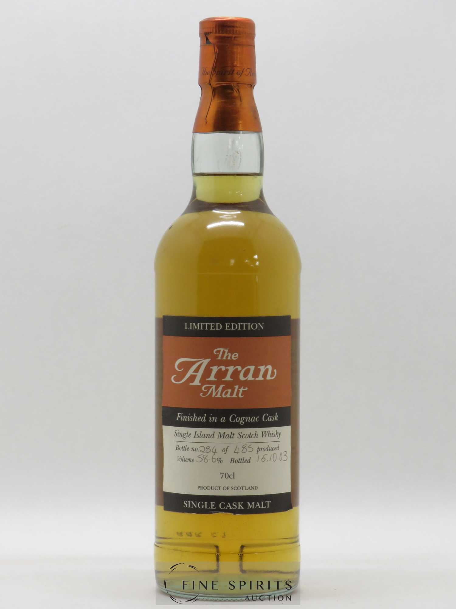 Arran Of. The Arran Malt Cognac Finished bottled in 2003 Limited Edition - Lot de 1 bouteille - 1