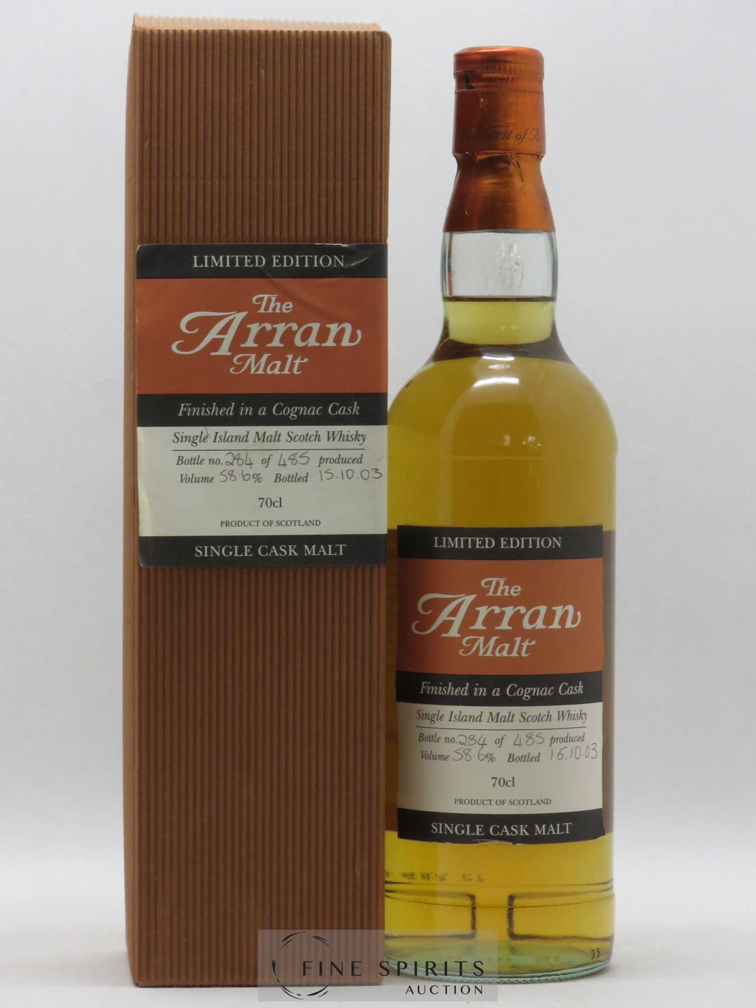 Arran Of. The Arran Malt Cognac Finished bottled in 2003 Limited Edition - Lot de 1 bouteille - 0