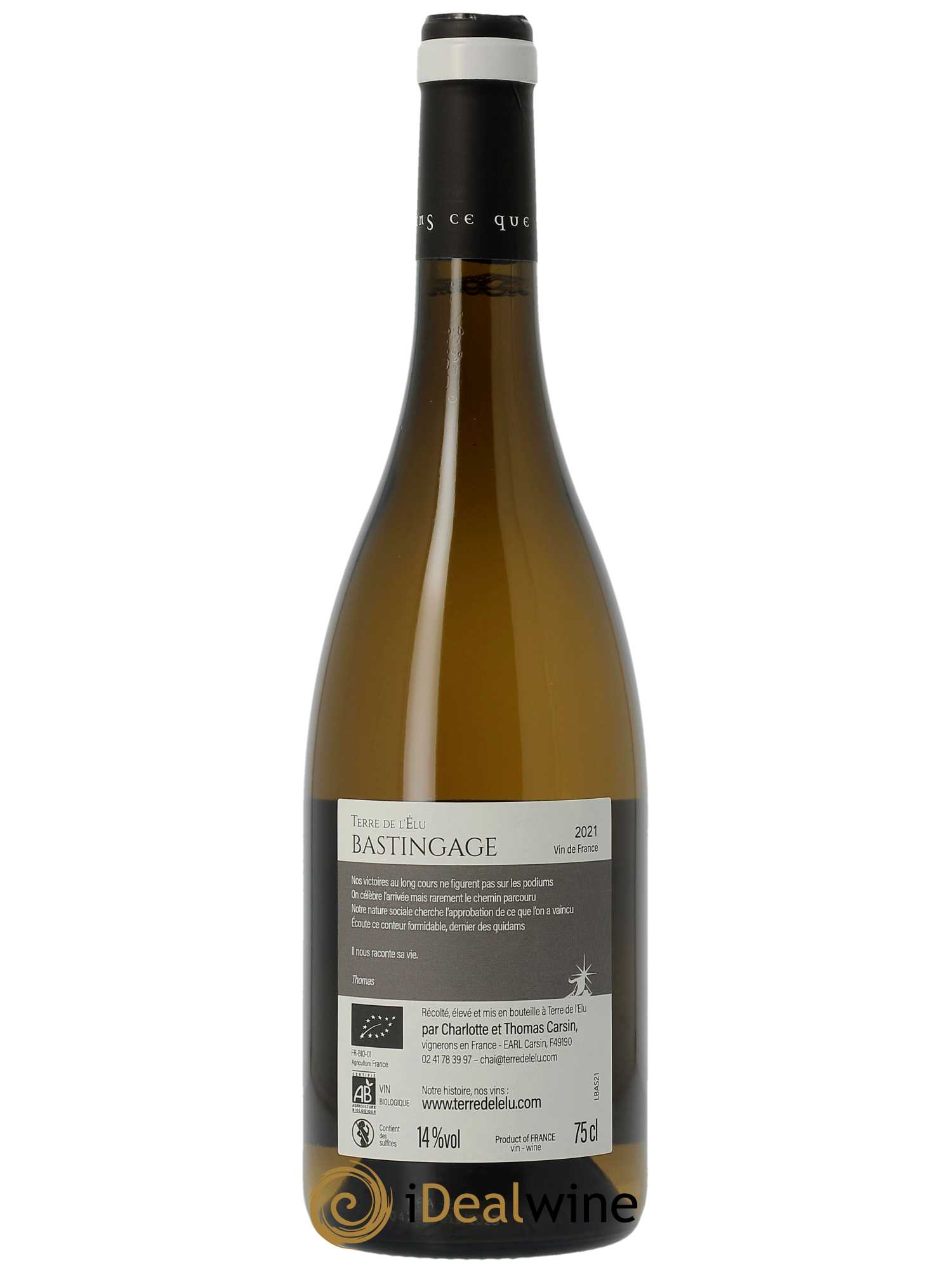 Vin de France Bastingage Terre de l'Elu (Clos de L'Elu) 2021 - Lot of 1 bottle - 1