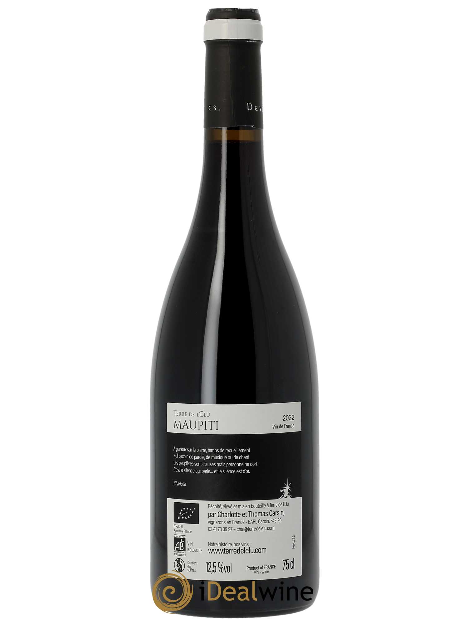 Vin de France Maupiti Terre de l'Elu (Clos de L'Elu) 2022 - Lot of 1 bottle - 1