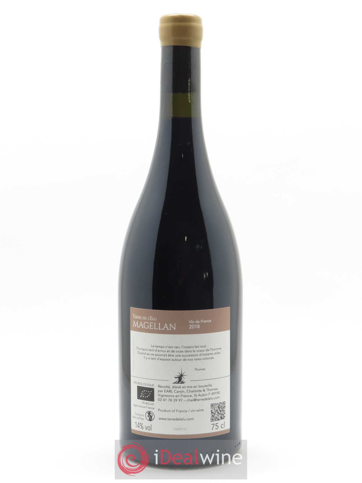 Vin de France Magellan Terre de l'Elu (Clos de L'Elu) 2018 - Lot of 1 bottle - 1