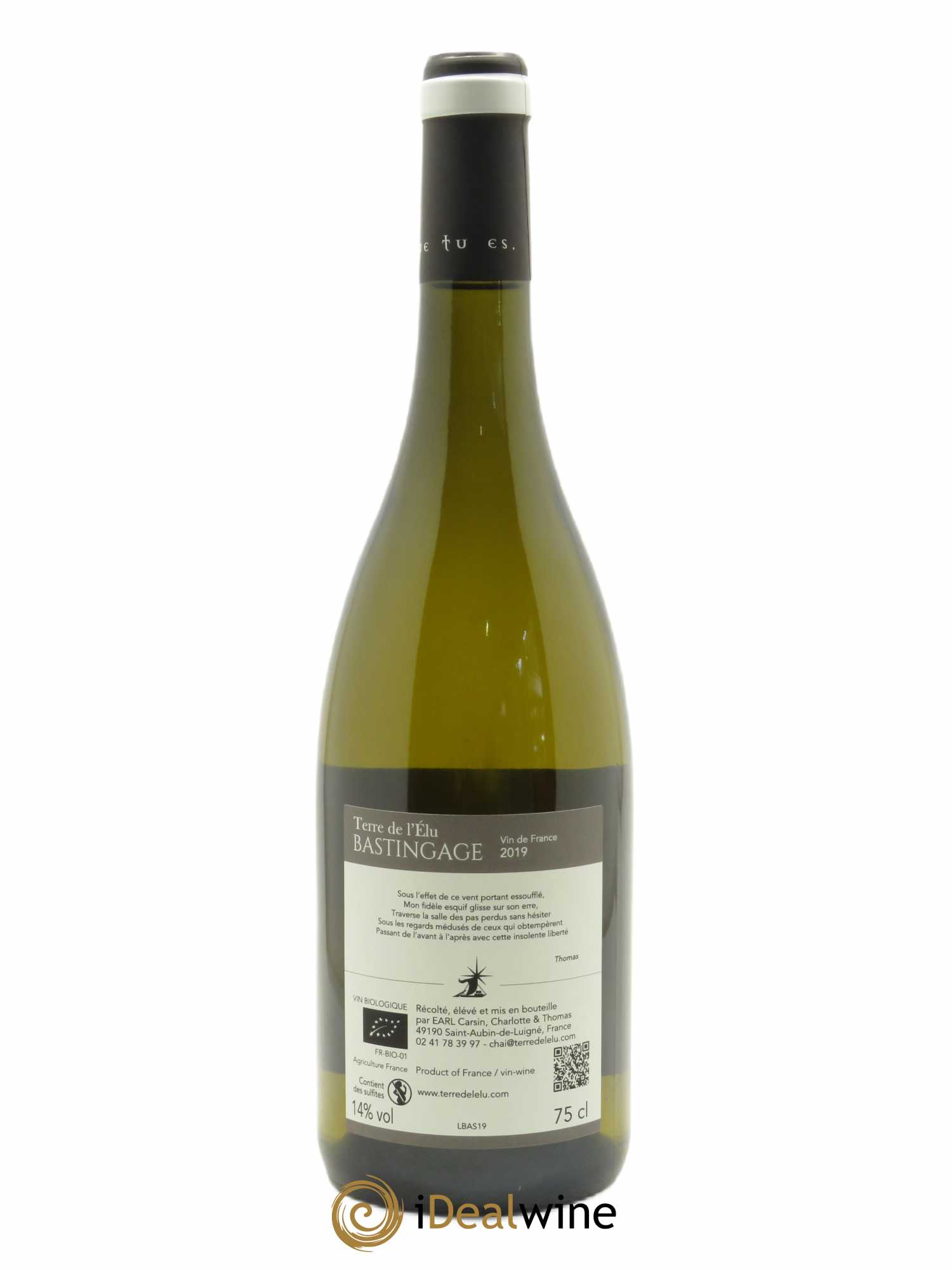 Vin de France Bastingage Terre de l'Elu (Clos de L'Elu) 2019 - Lot de 1 bouteille - 1