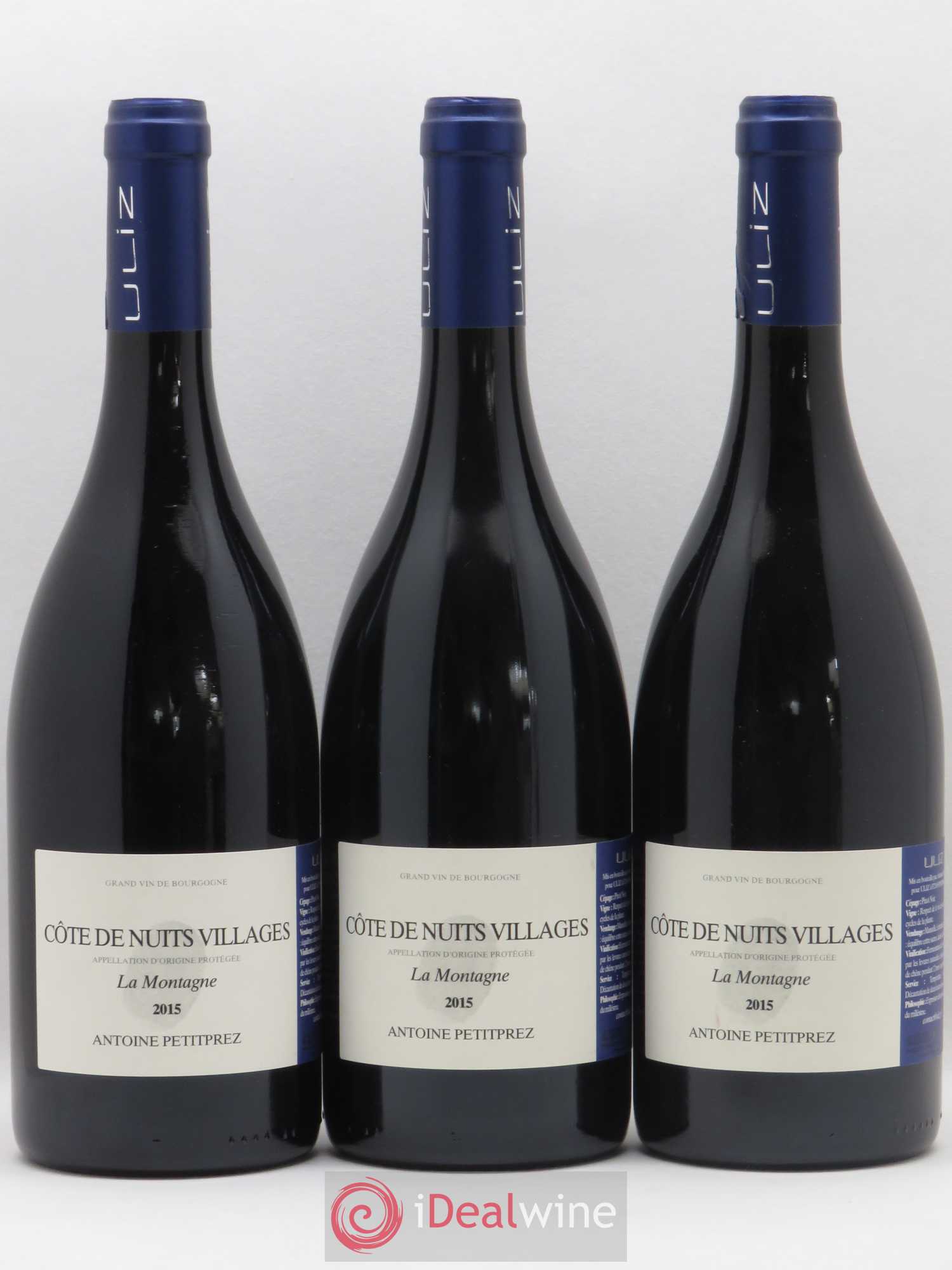 Côte de Nuits-Villages La Montagne Antoine Petitprez pour ULIZ 2015 - Posten von 3 Flaschen - 0