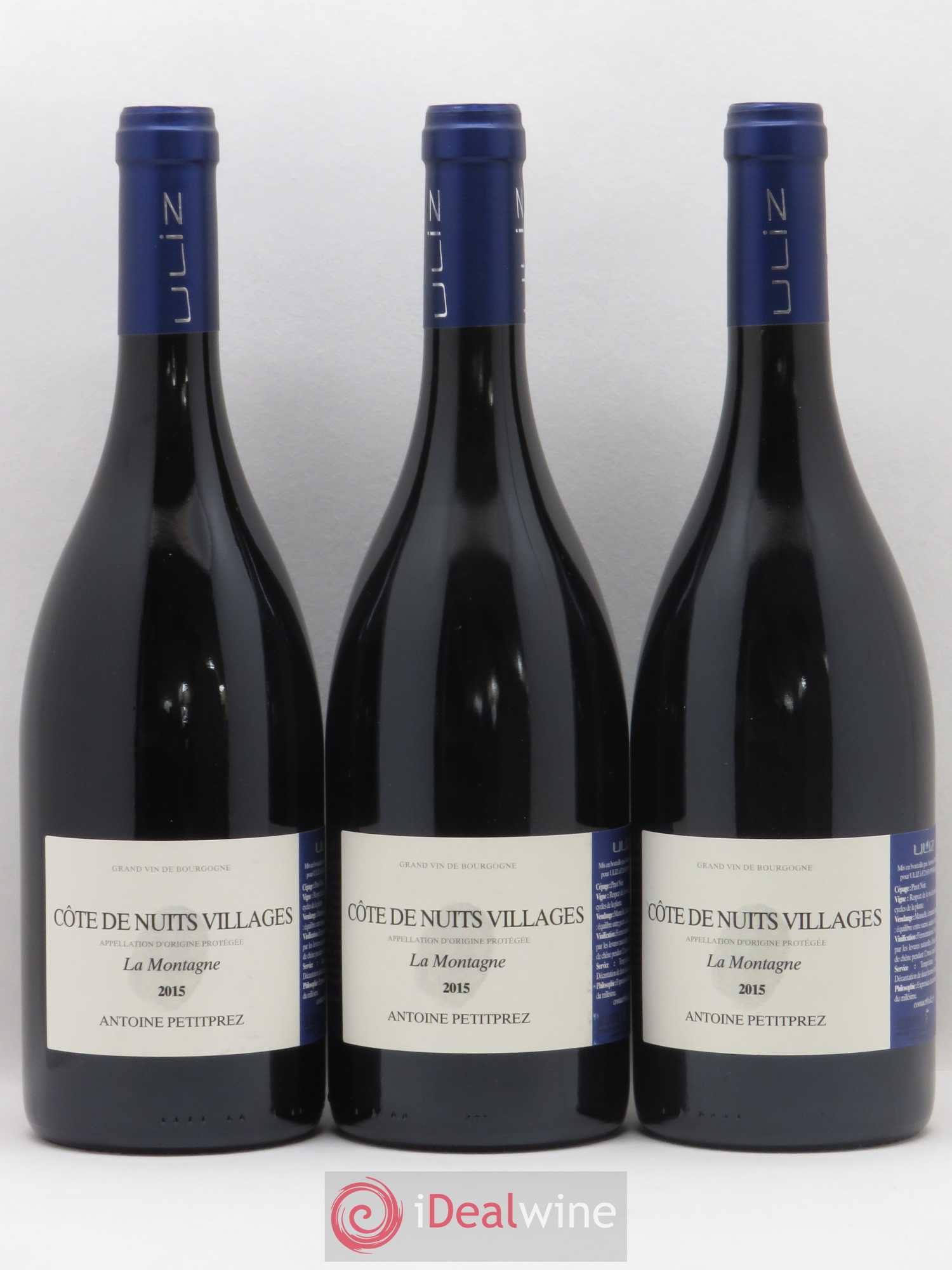 Côte de Nuits-Villages La Montagne Antoine Petitprez pour ULIZ 2015 - Posten von 3 Flaschen - 0