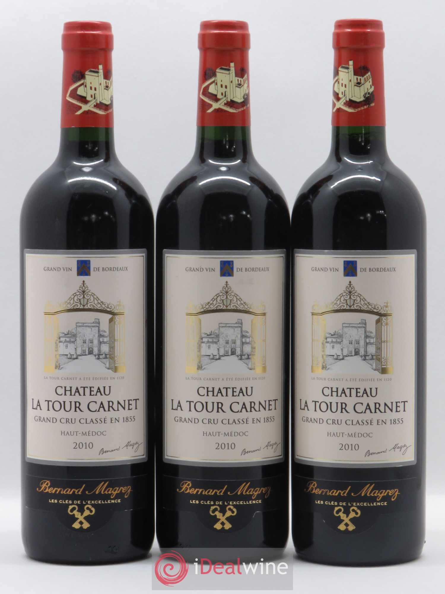 Château la Tour Carnet 4ème Grand Cru Classé 2010 - Lot de 3 bouteilles - 0