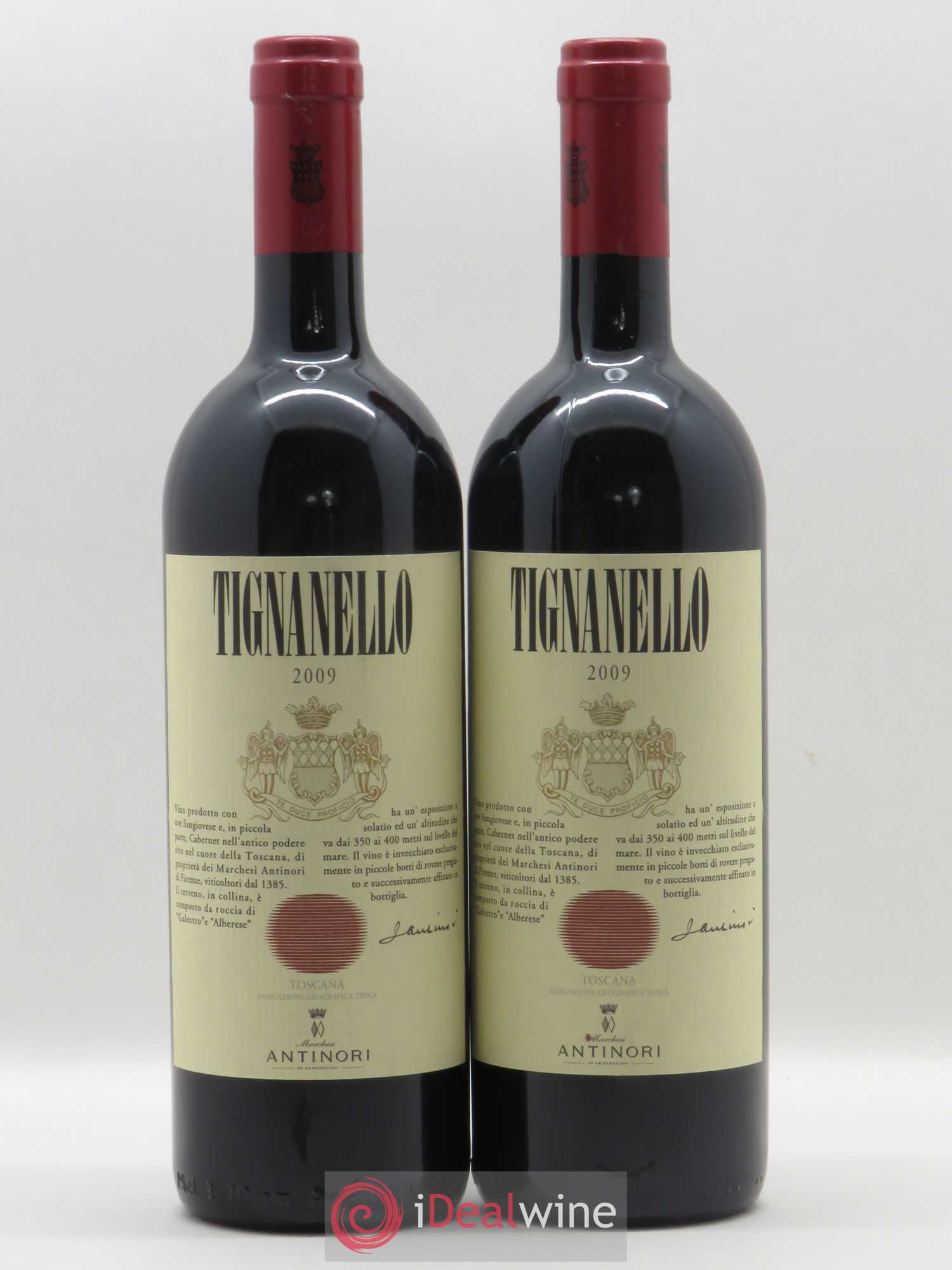 Toscana IGT Tignanello Tenuta Tignanello - Marchesi Antinori 2009 - Lot de 2 bouteilles - 0