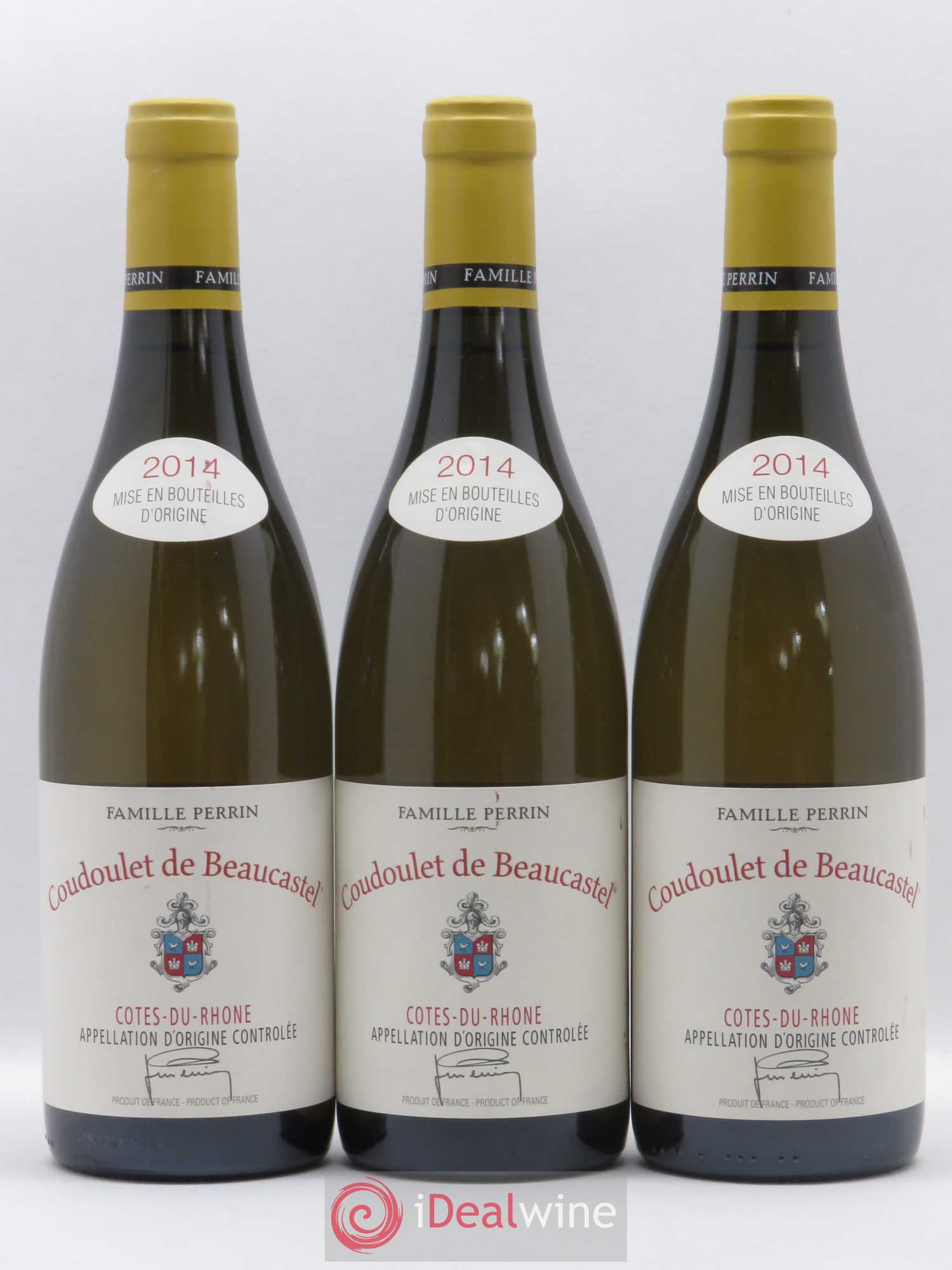 Côtes-du-Rhône Coudoulet de Beaucastel Famille Perrin 2014 - Lot de 3 bouteilles - 0