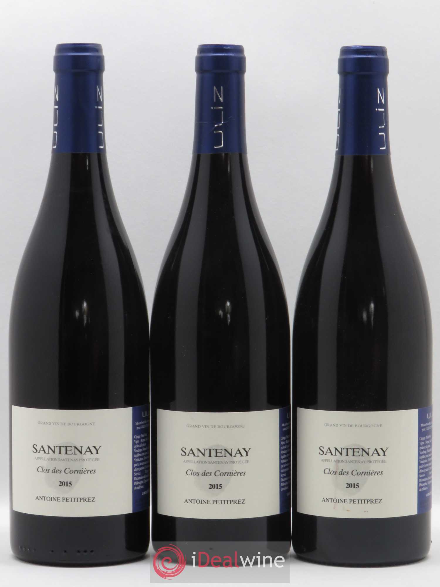 Santenay Clos des Cornières Uliz Antoine Petitprez 2015 - Posten von 3 Flaschen - 0