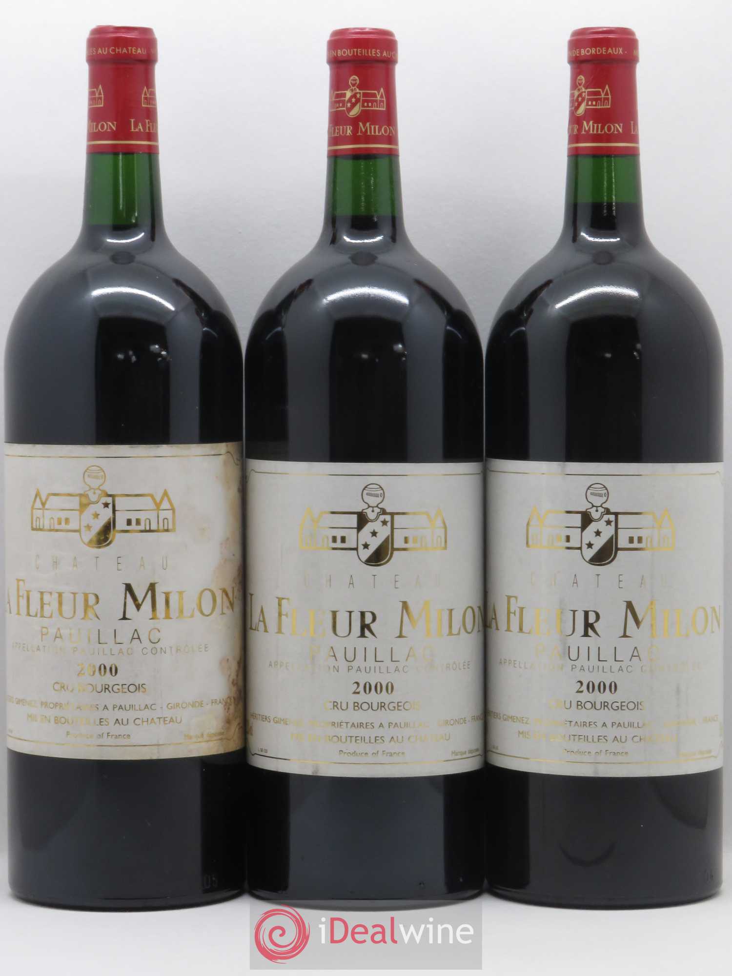 Château la Fleur Milon Cru Bourgeois 2000 - Lot de 3 magnums - 0