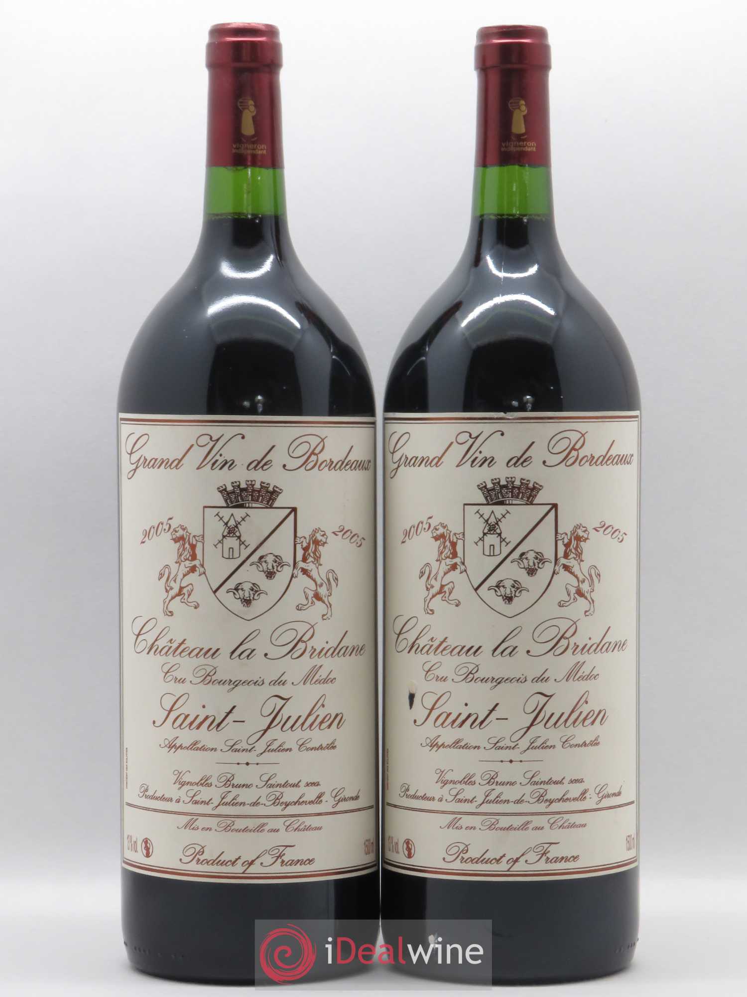 Château la Bridane Cru Bourgeois 2005 - Lot de 2 magnums - 0