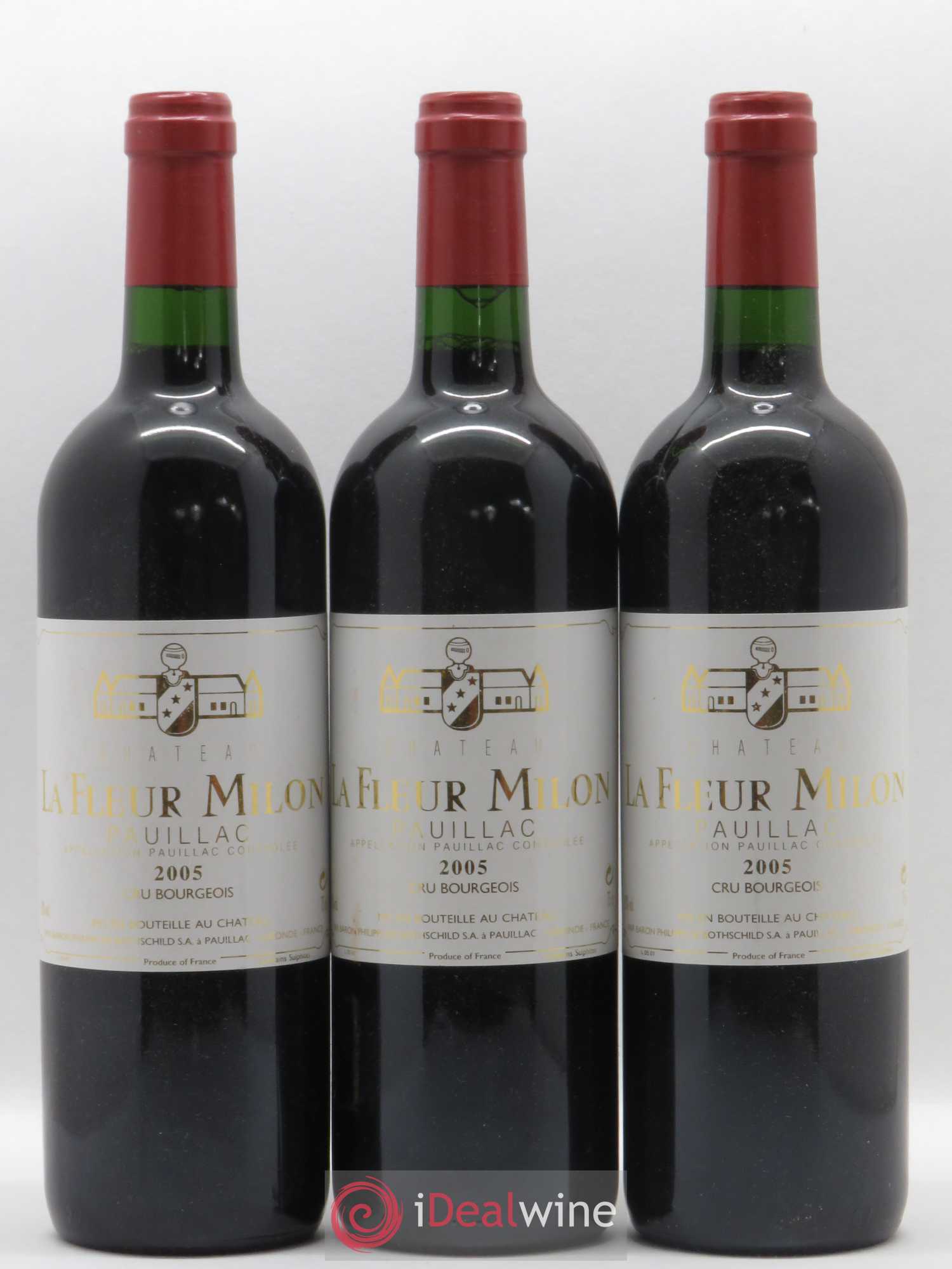 Château la Fleur Milon Cru Bourgeois 2005 - Lot de 3 bouteilles - 0