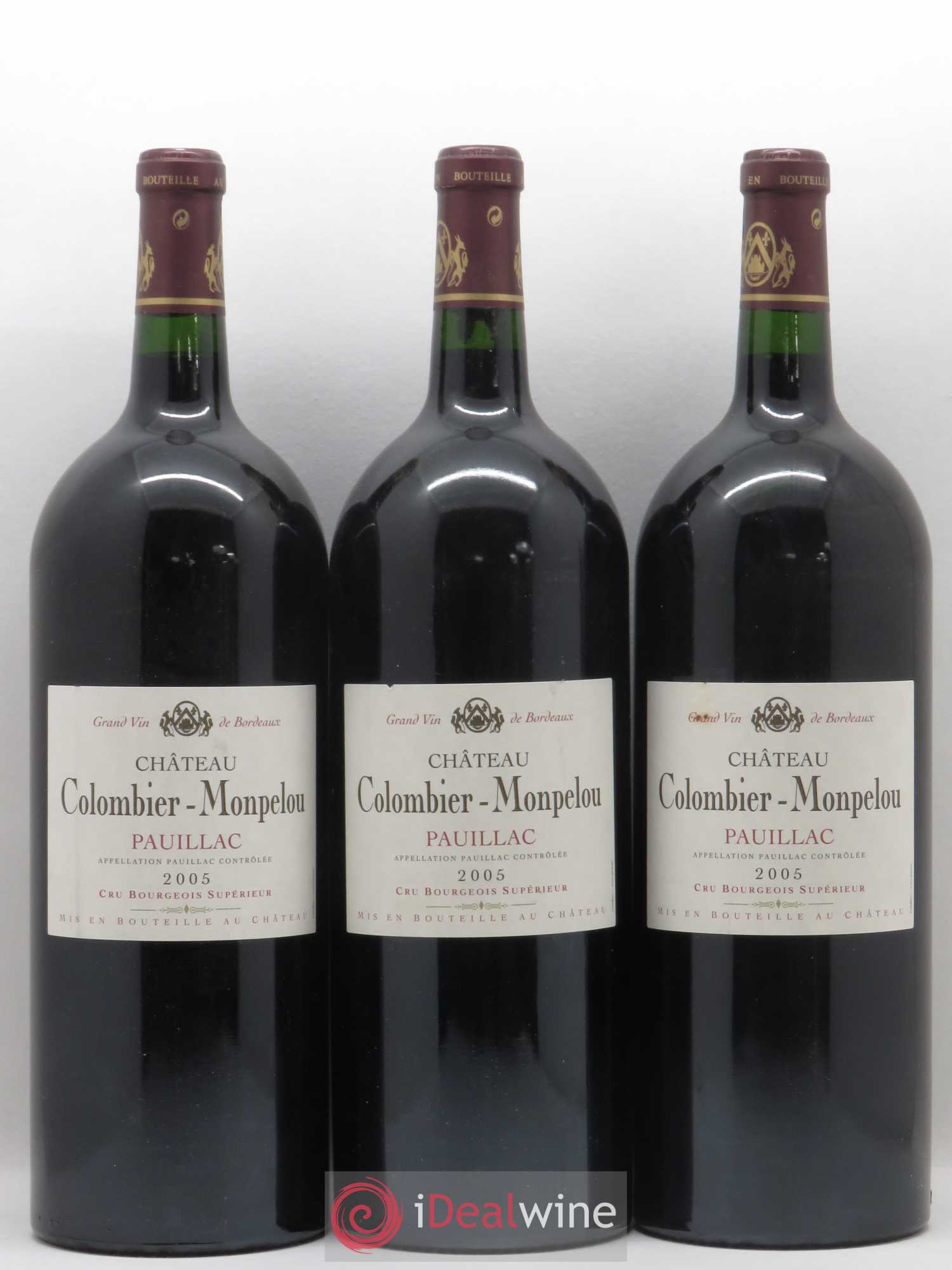 Château Colombier Monpelou Cru Bourgeois 2005 - Lot de 3 magnums - 0