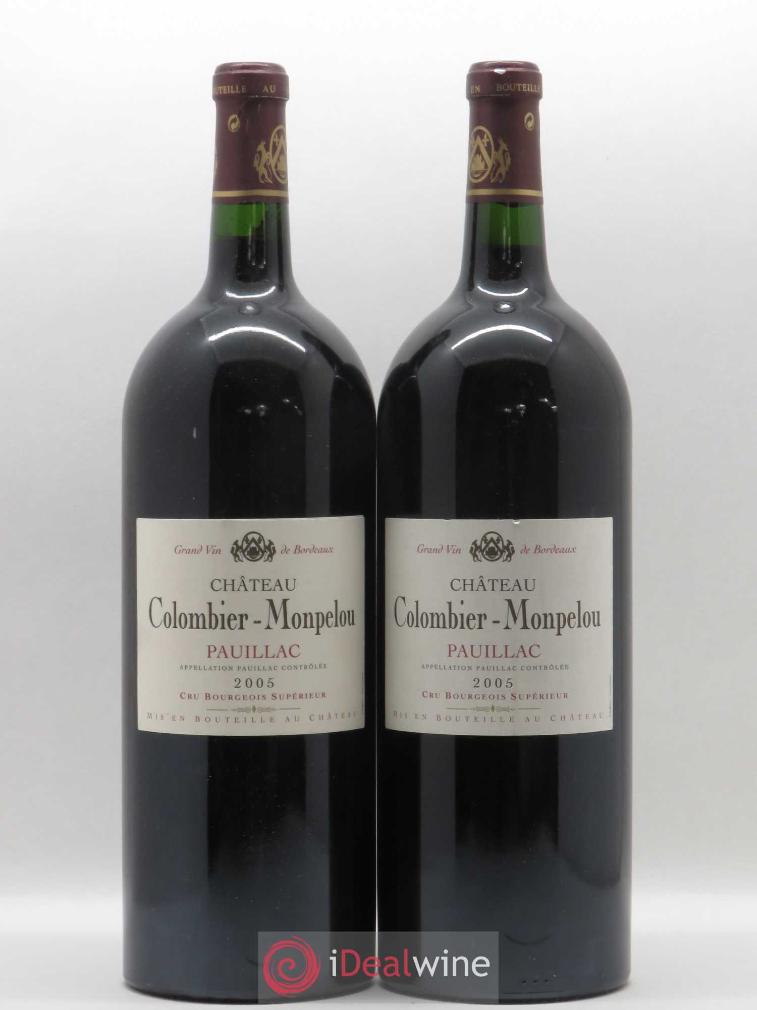Château Colombier Monpelou Cru Bourgeois (sans prix de réserve) 2005 - Lot de 2 magnums - 0