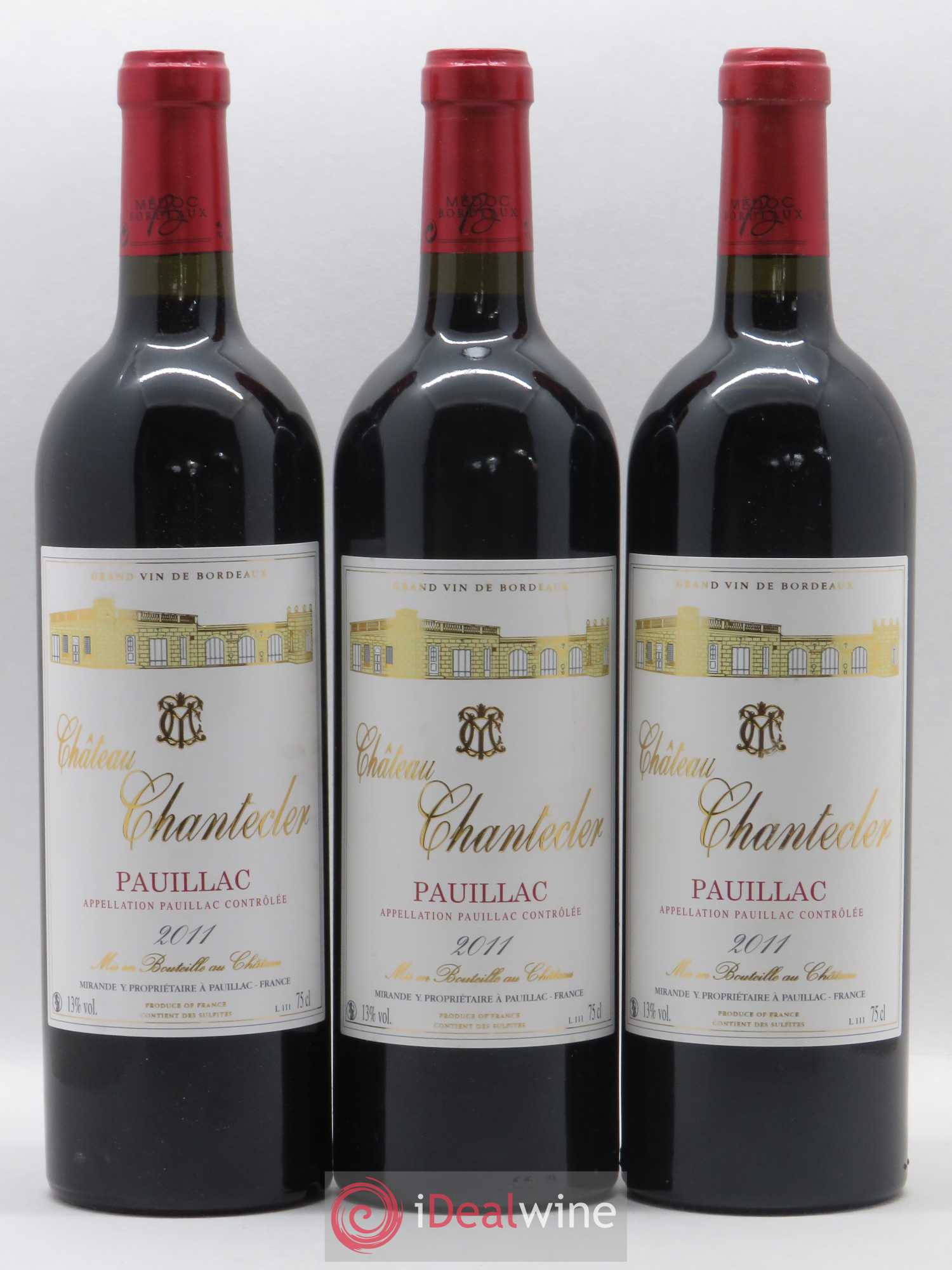 Pauillac Chanteclerc 2011 - Lot de 3 bouteilles - 0