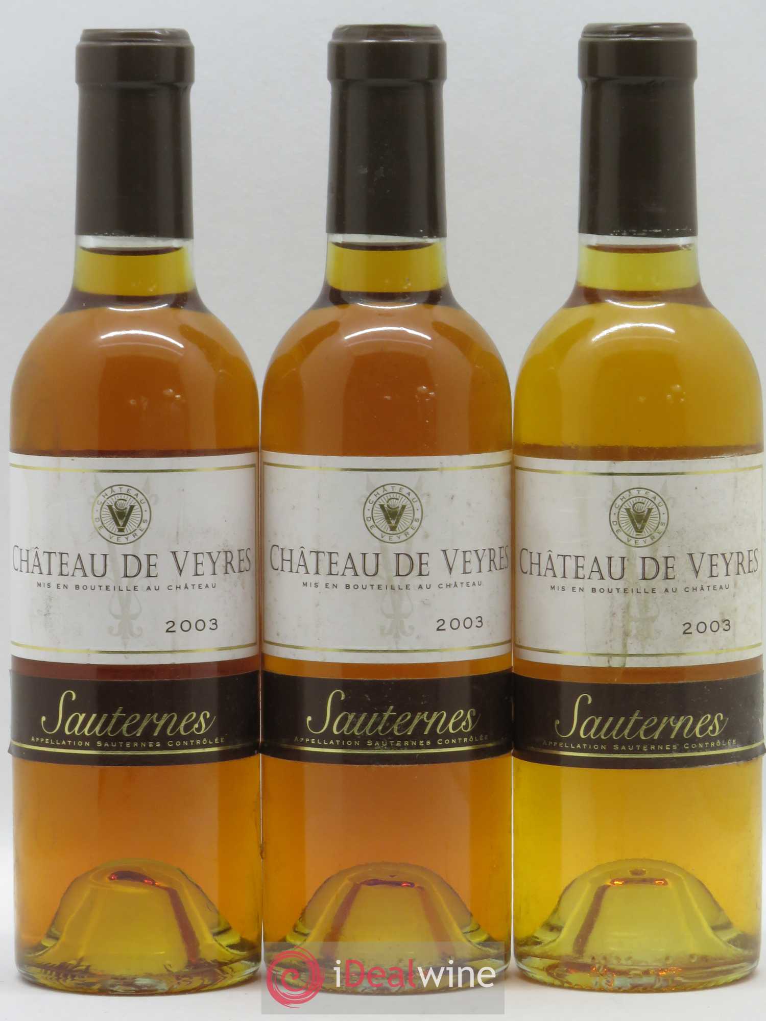 Sauternes Château de Veyres 2003 - Posten von 3 Demi-Flaschen - 0